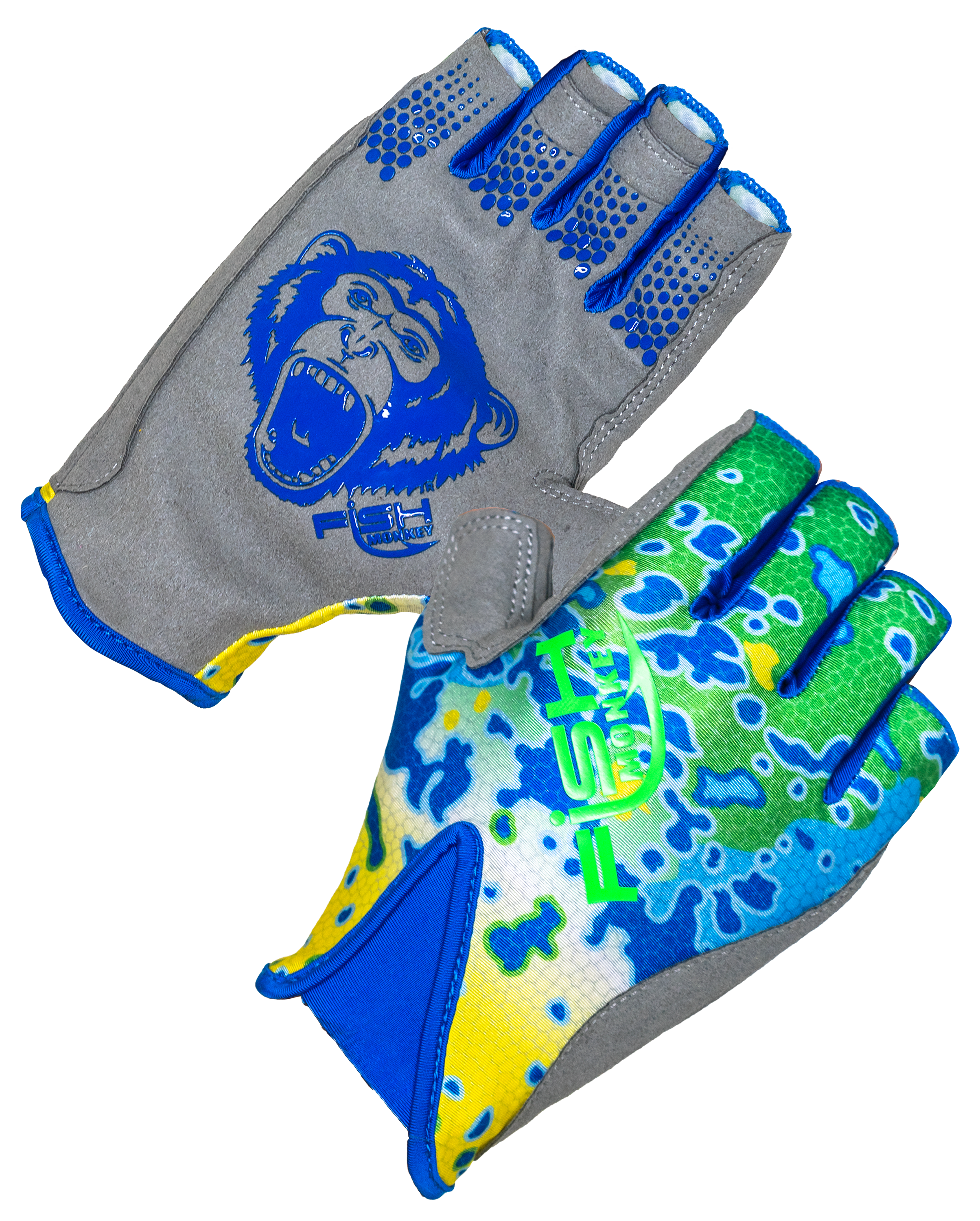 Image of Fish Monkey Pro 365 Half-Finger Guide Gloves - Dolphin - S