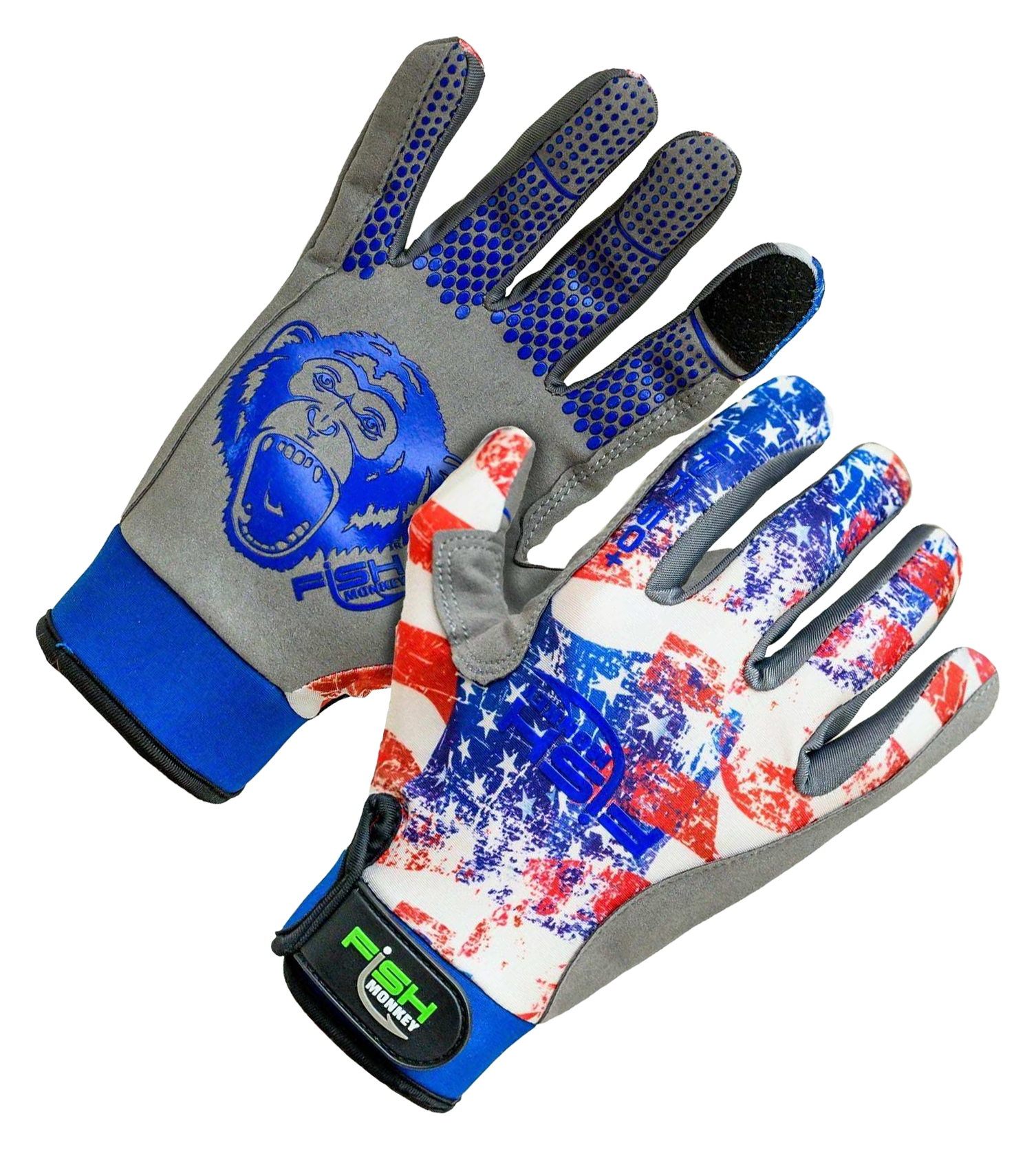 Image of Fish Monkey Free Style Fishing Gloves - Americana - 2XL
