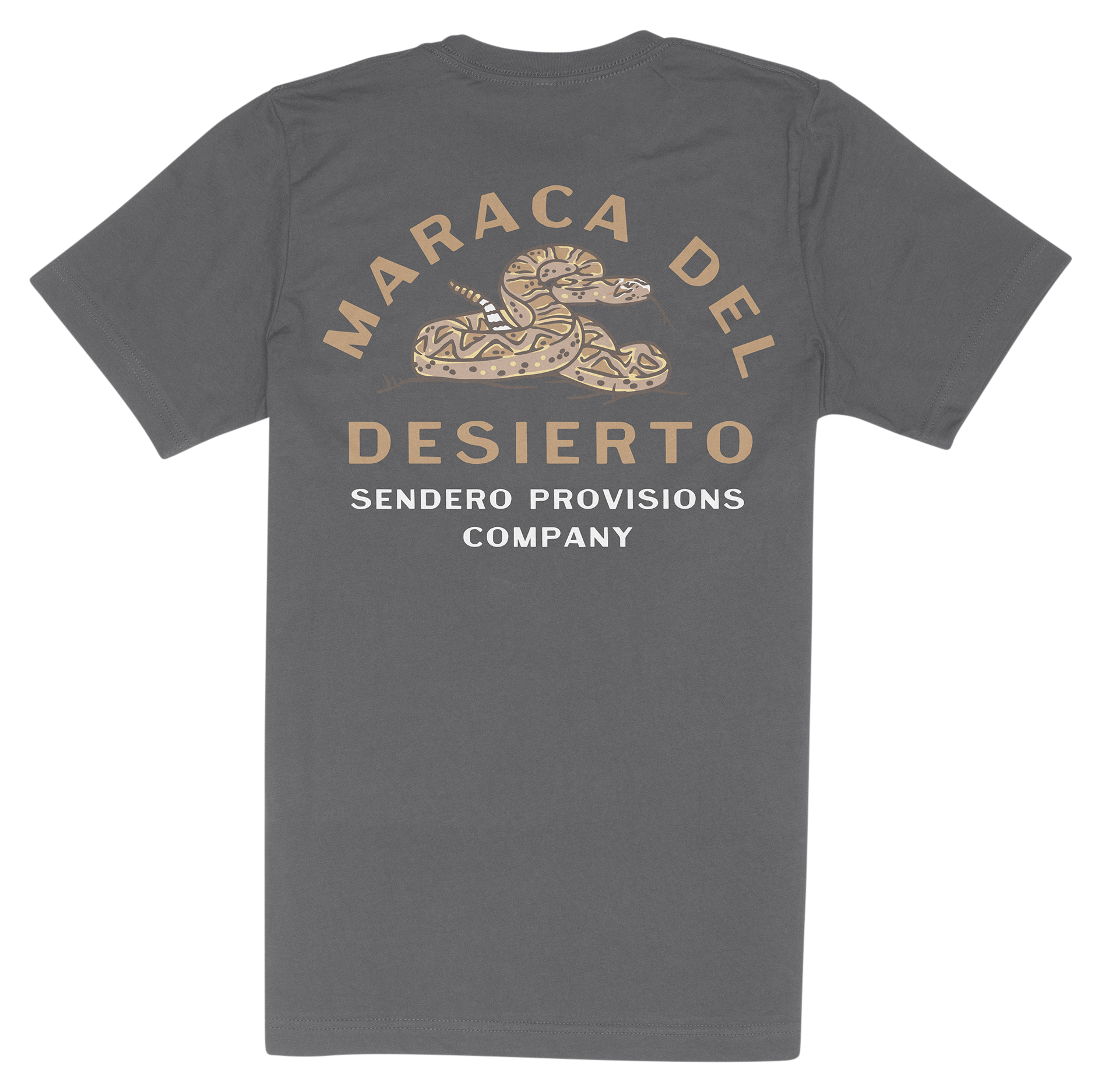 Image of Sendero Tejas Rattlesnake Short-Sleeve T-Shirt - Vintage Black