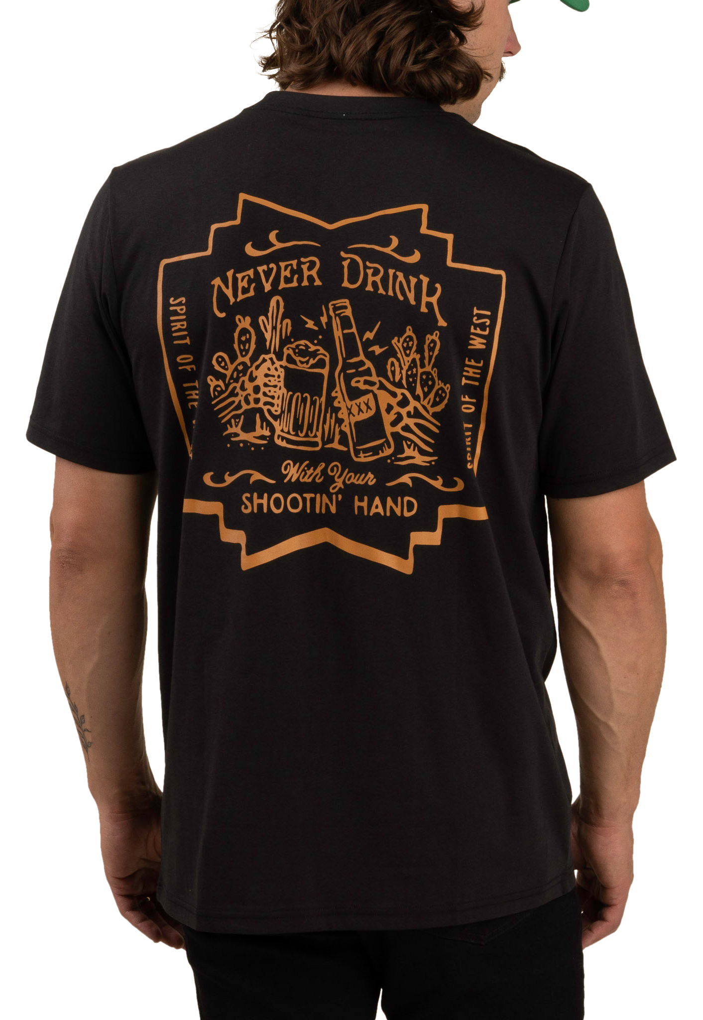 Image of Sendero Shootin' Hand Salud Edition Short-Sleeve T-Shirt - Black