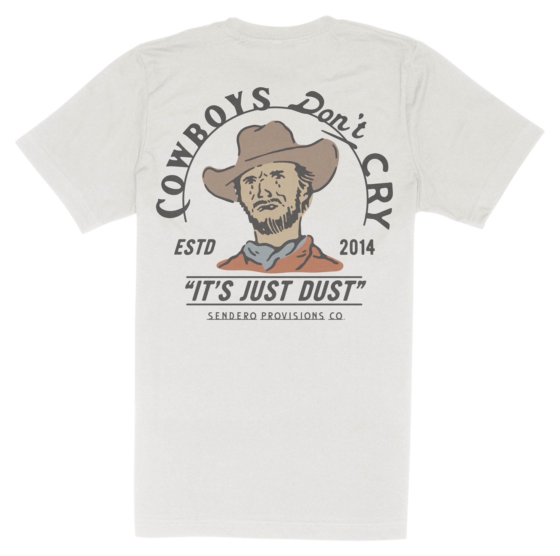 Image of Sendero Cowboys Don't Cry Short-Sleeve T-Shirt - Vintage White
