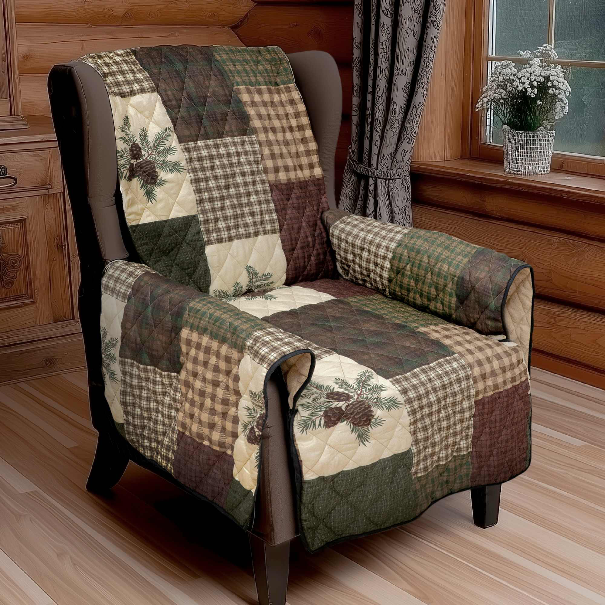 Image of Donna Sharp Pine Panels Furniture Cover - Chair