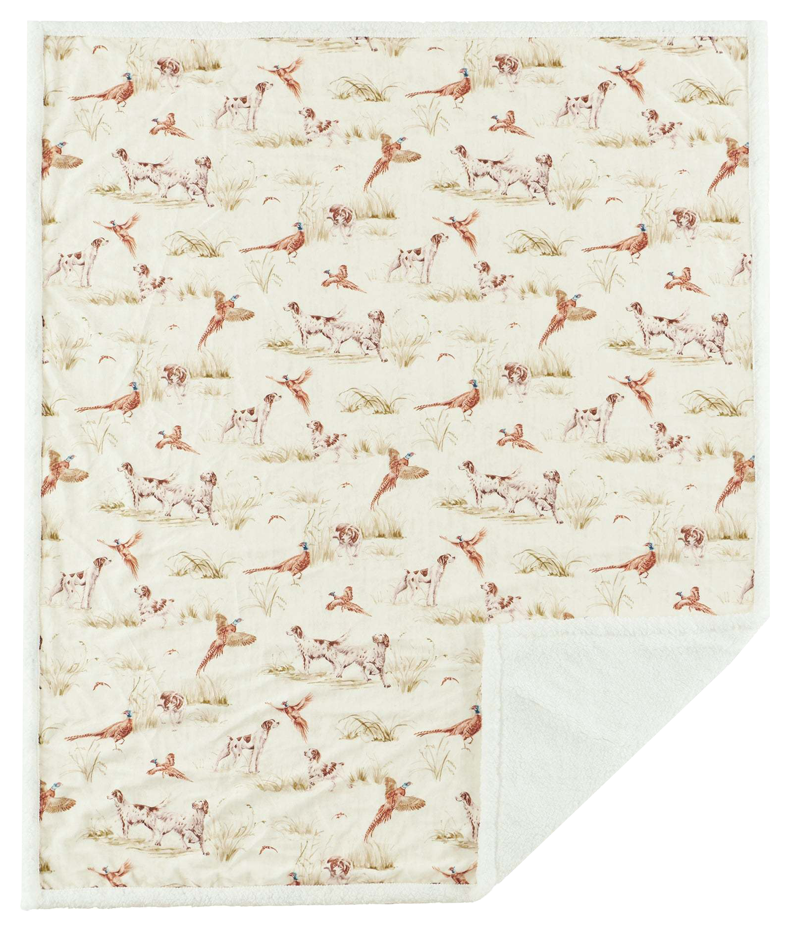 Image of HiEnd Accents Hunt Life Campfire Sherpa Throw Blanket