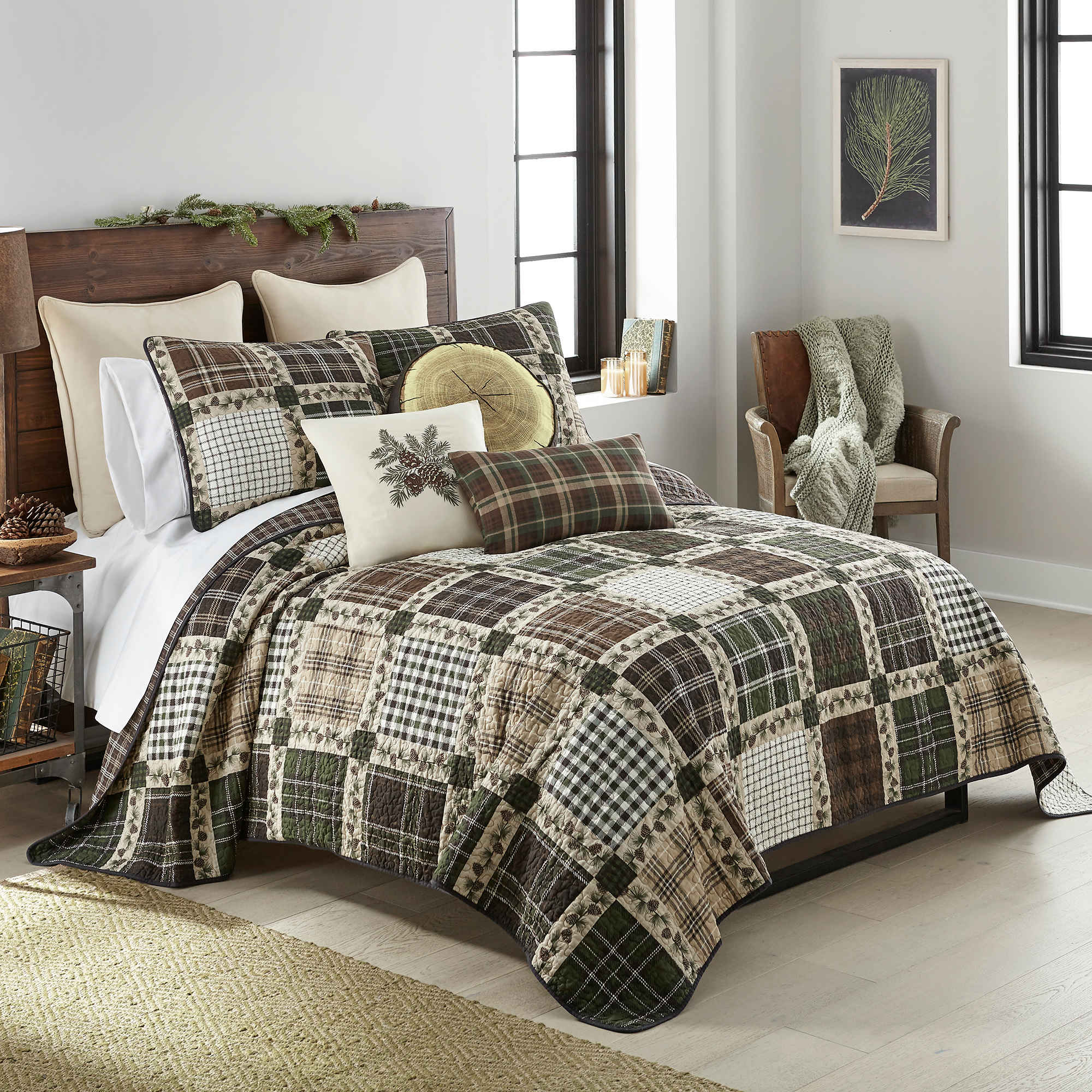 Image of Donna Sharp Pine Patch Quilt Set - Twin