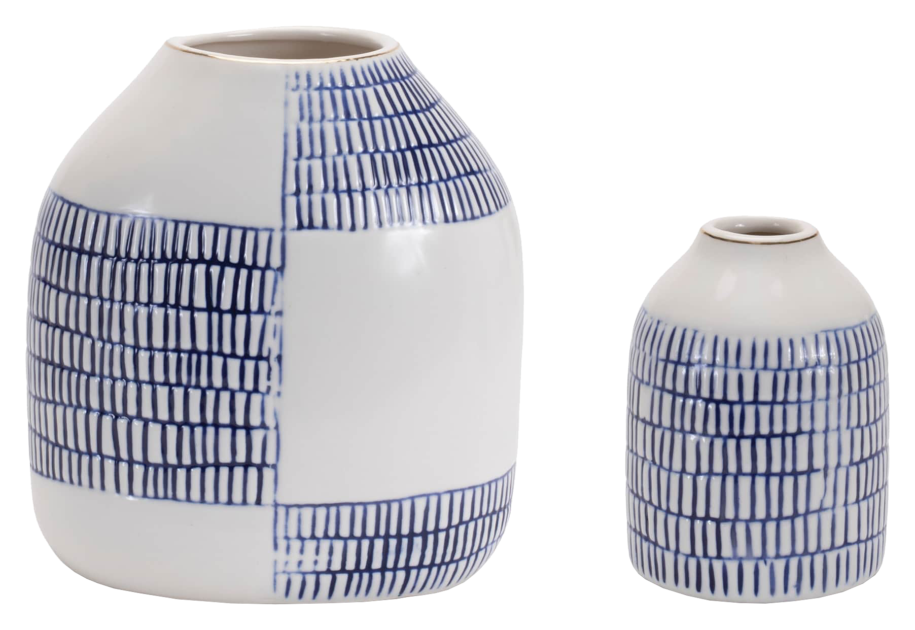 Image of Melrose International Etched Decorative Vases Set of 2