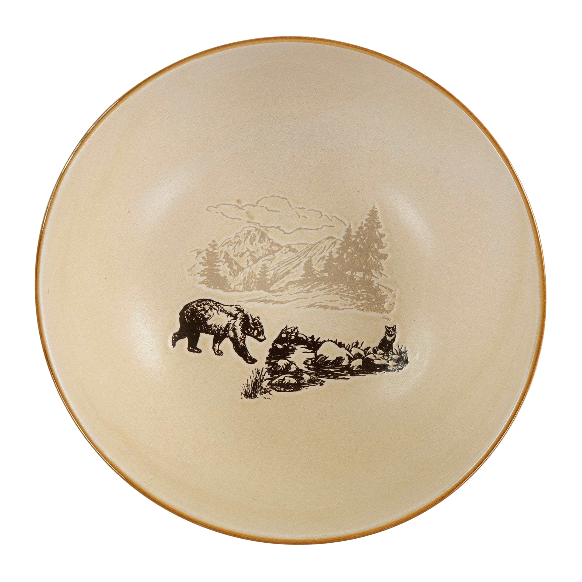 Image of HiEnd Accents White Pine Ceramic Serving Bowl
