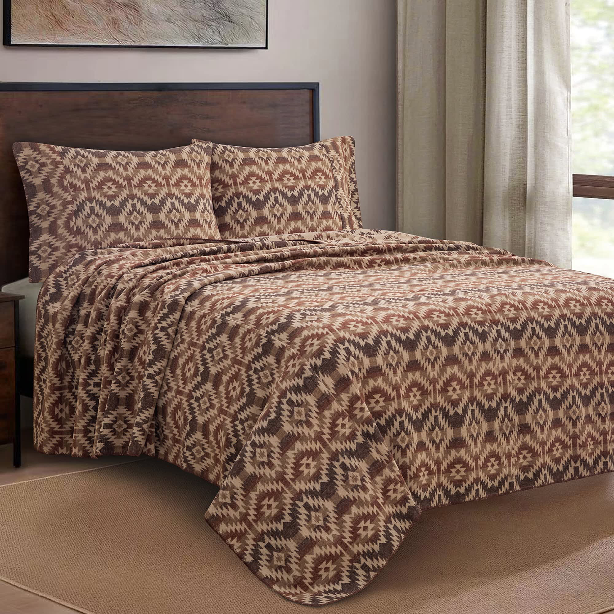 Image of HiEnd Accents Mesa Wool-Blend Blanket Set - Full/Queen