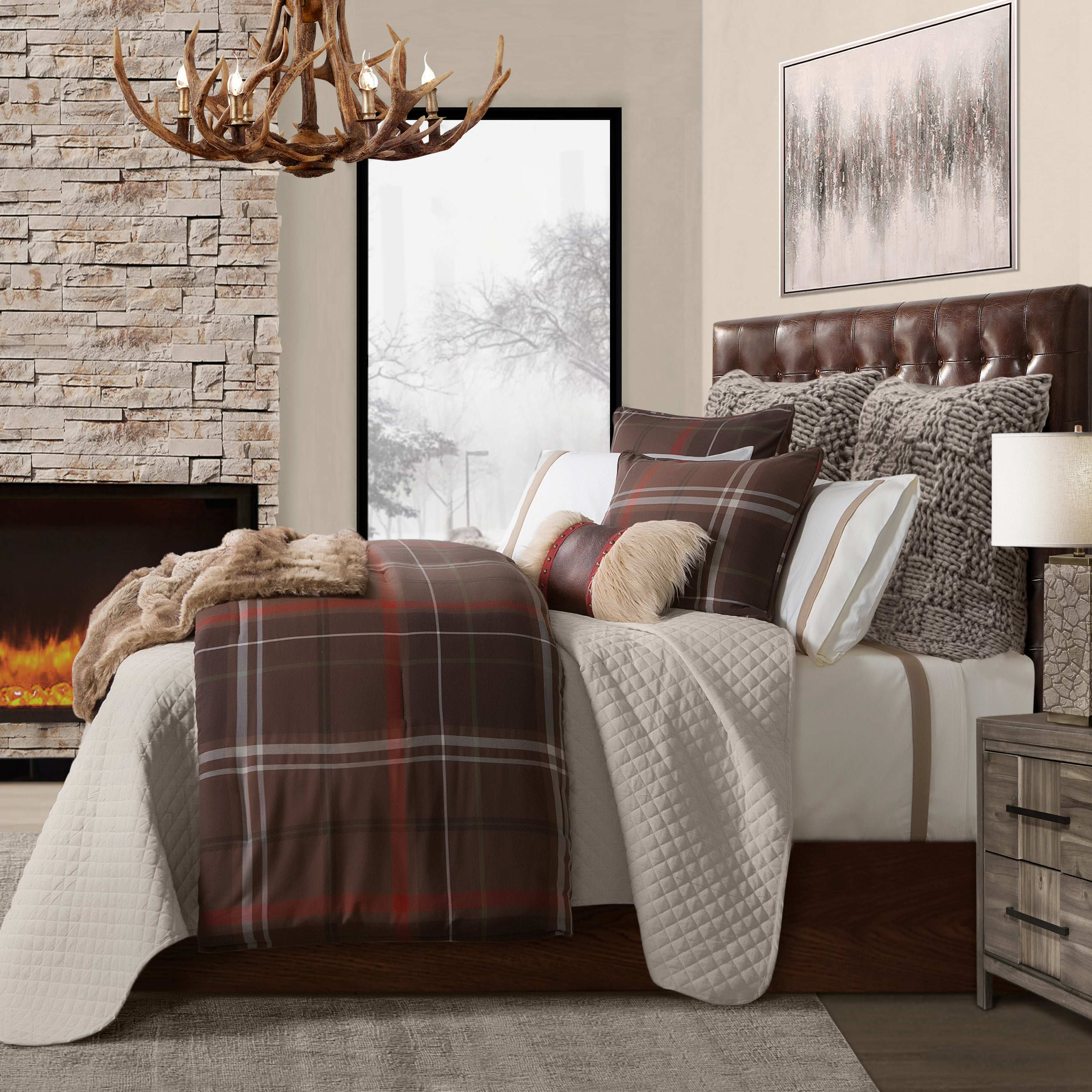 Image of HiEnd Accents Jackson Plaid Duvet Cover Set - Queen