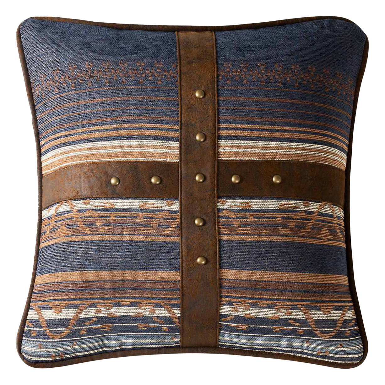 Image of HiEnd Accents Estes Chenille Pillow - Blue