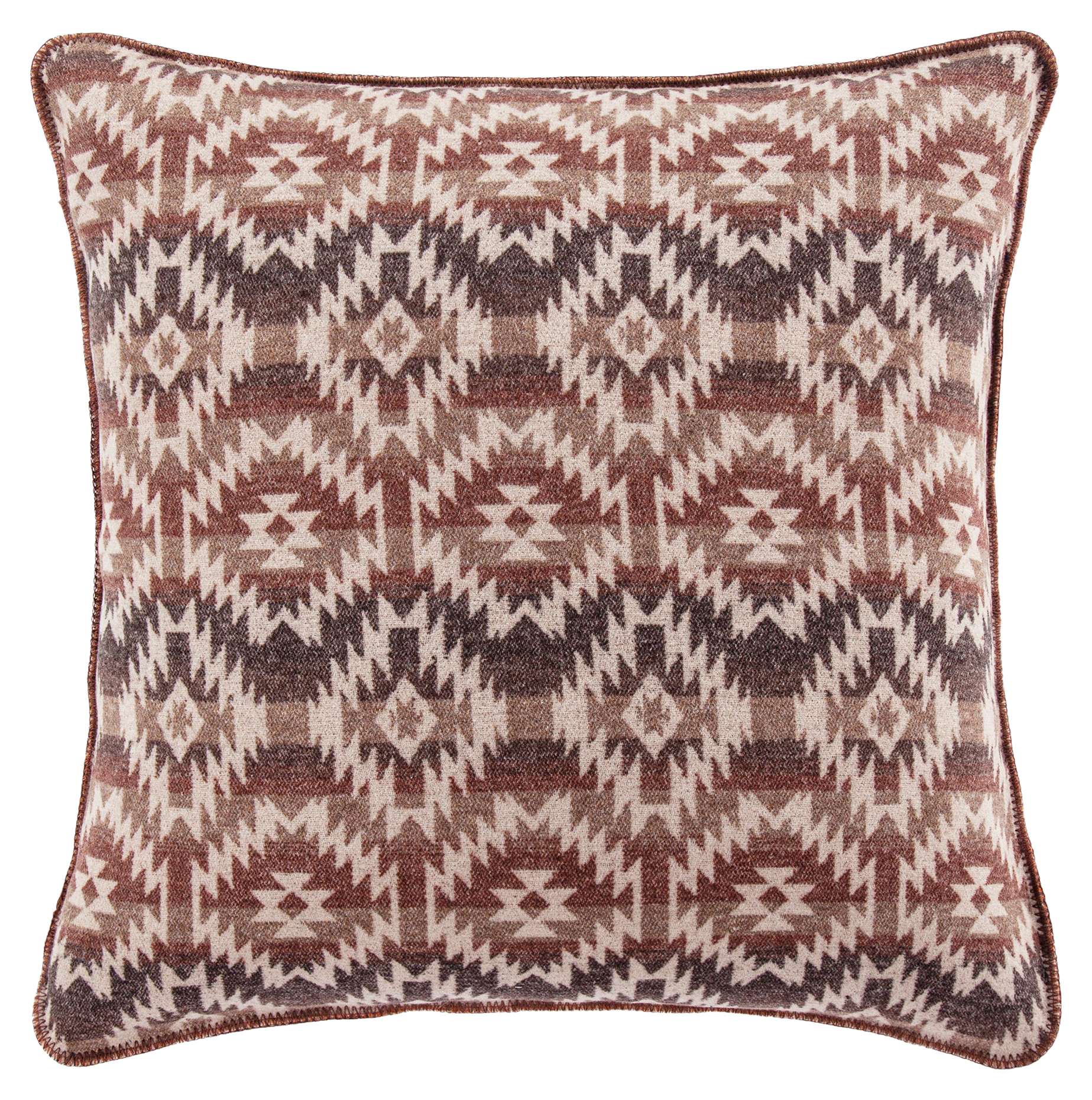 Image of HiEnd Accents Mesa Yarn-Dyed Wool-Blend Tribal Geometric Aztec Print Euro Sham