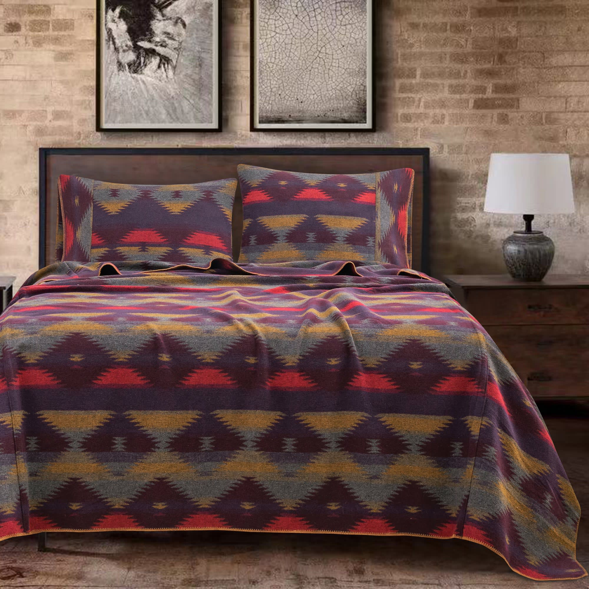 Image of HiEnd Accents Gila Wool-Blend Blanket Set