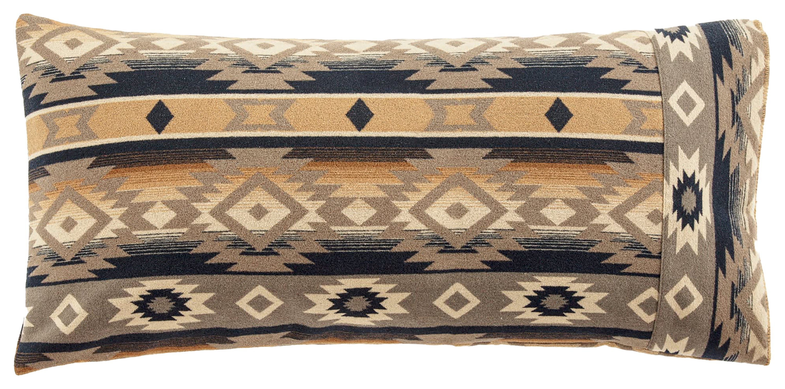 Image of "HiEnd Accents Taos Wool-Blend Self-Cuff Pillowcase - 20"" X 40"""