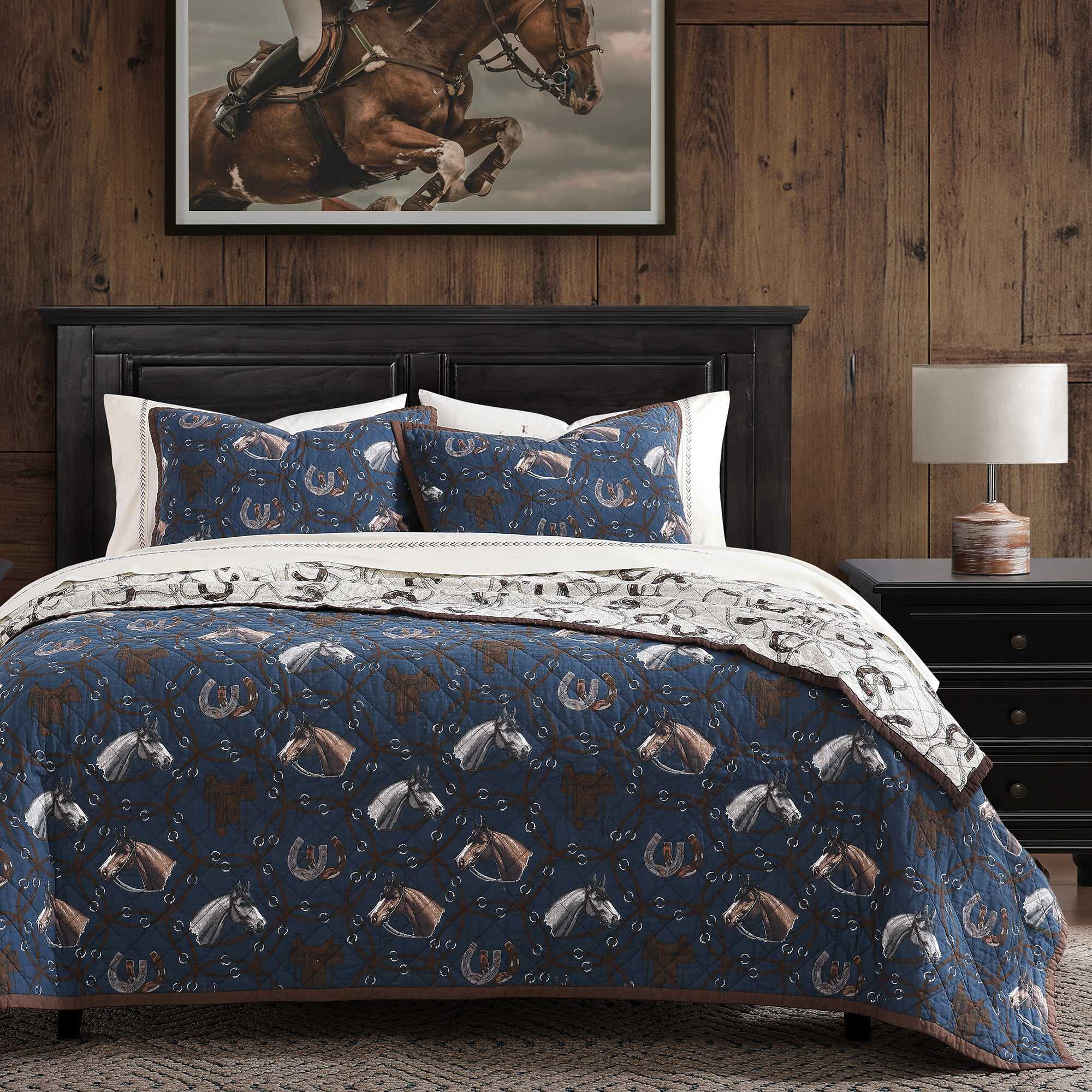 Image of HiEnd Accents Saratoga Reversible Quilt Set - Twin