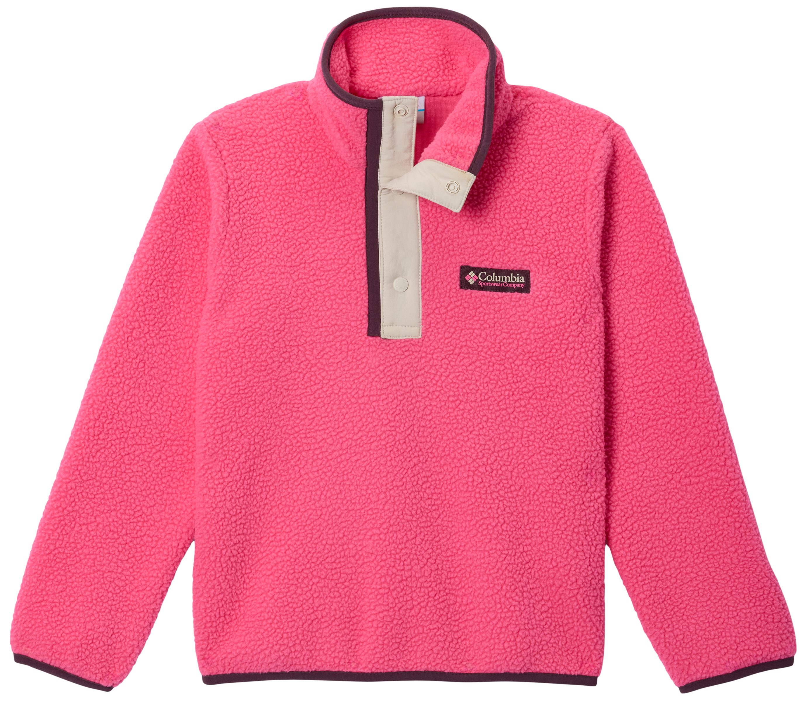 Image of Columbia Helvetia II Fleece Half-Snap Pullover for Kids - Nico/Dark Stone