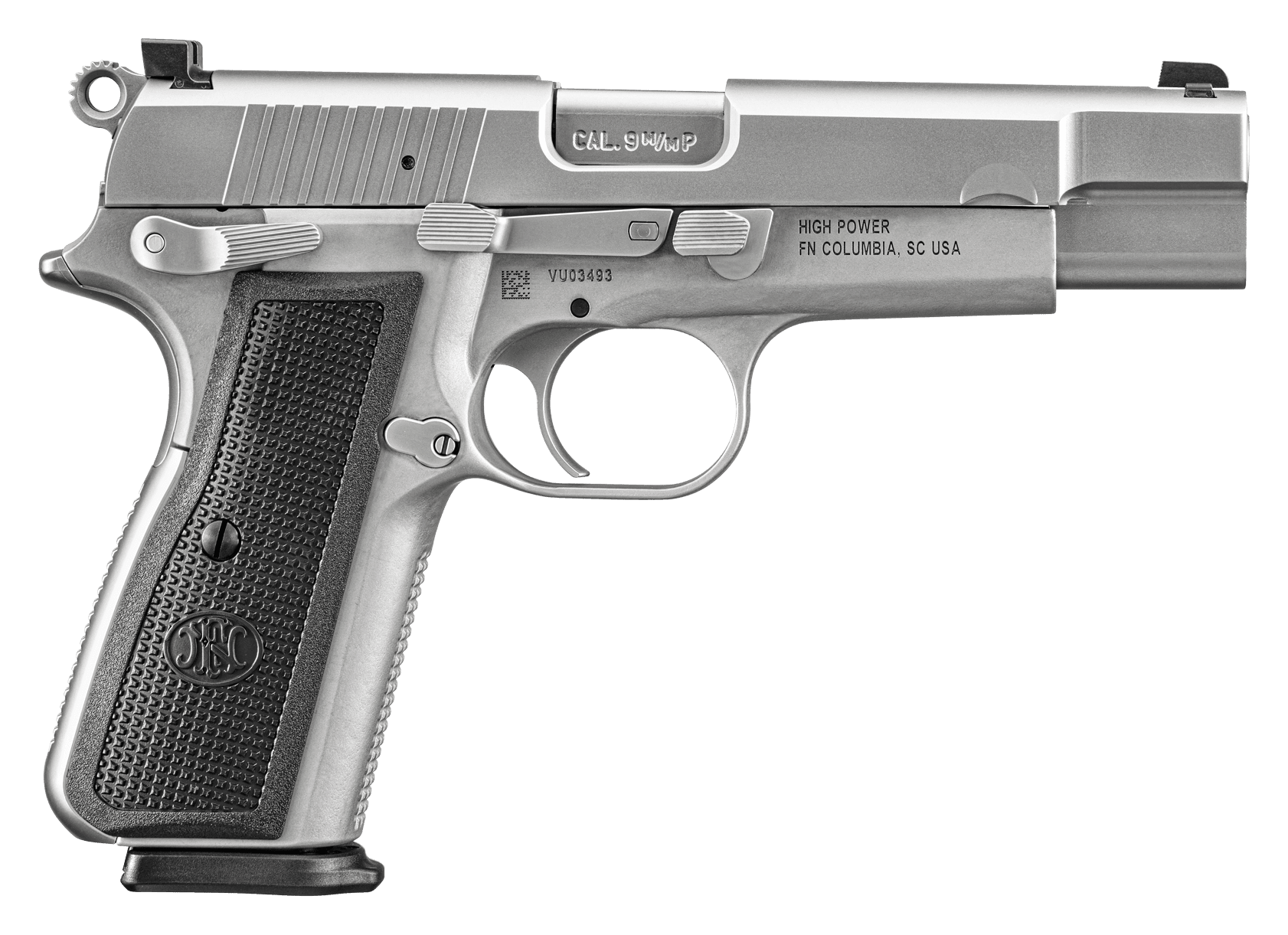 FN High Power SemiAuto Pistol  Stainless  Black  10