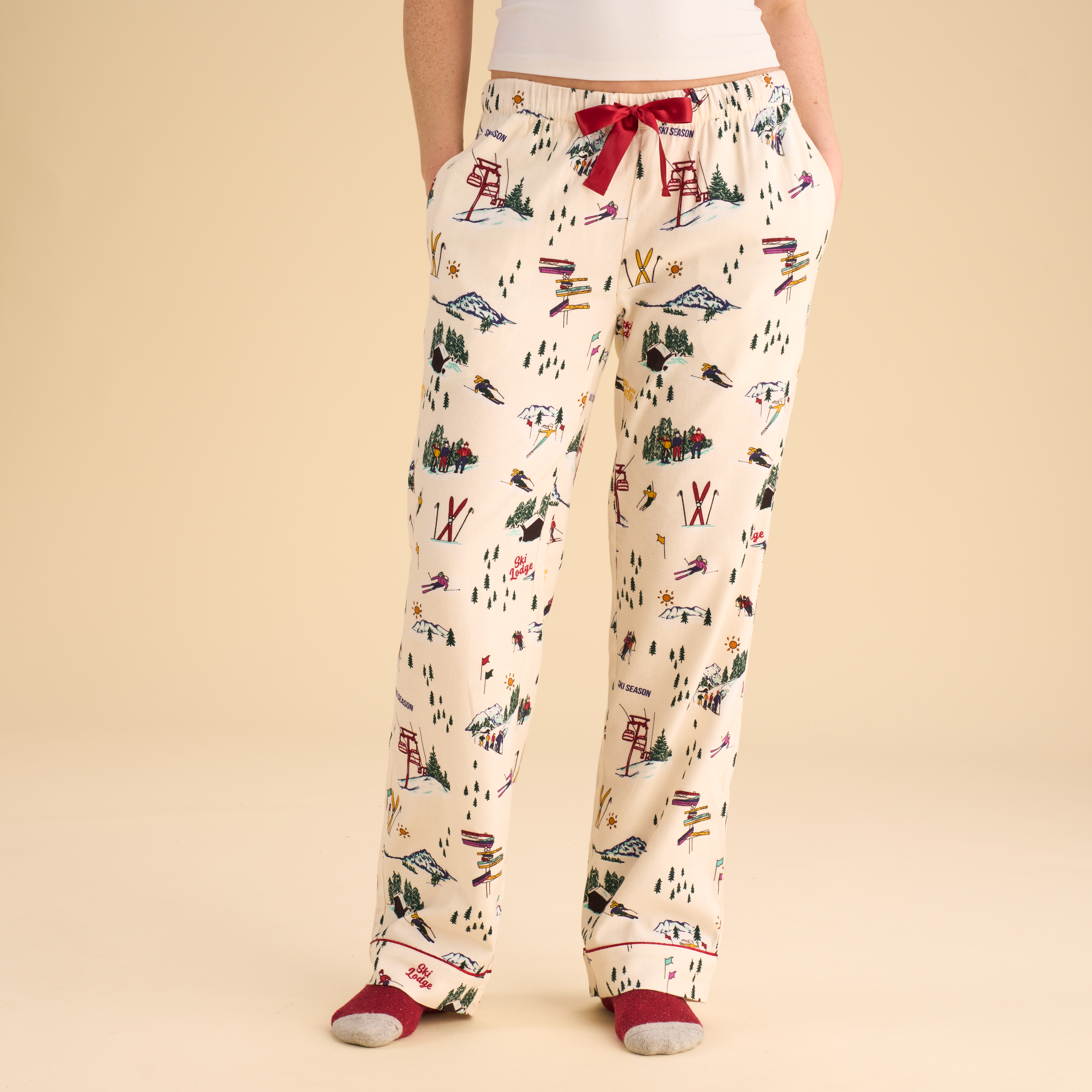 Natural Reflections Natural Reflections Flannel Pajama Pants - Egret Ski Season - $29.99 at Bass Pro Shops
