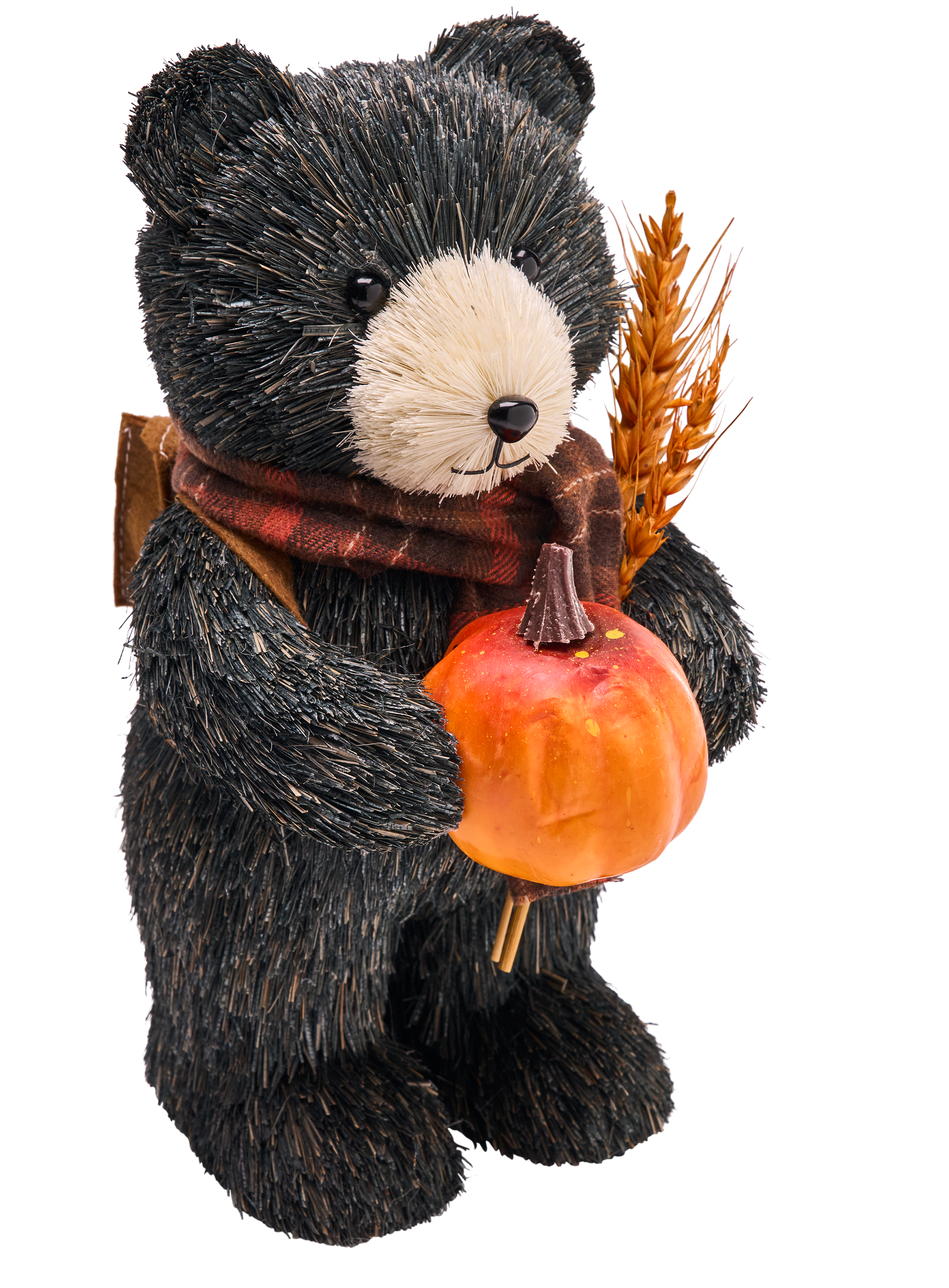 Image of Bass Pro Shops Bear Holding Pumpkin Fall Tabletop Decor