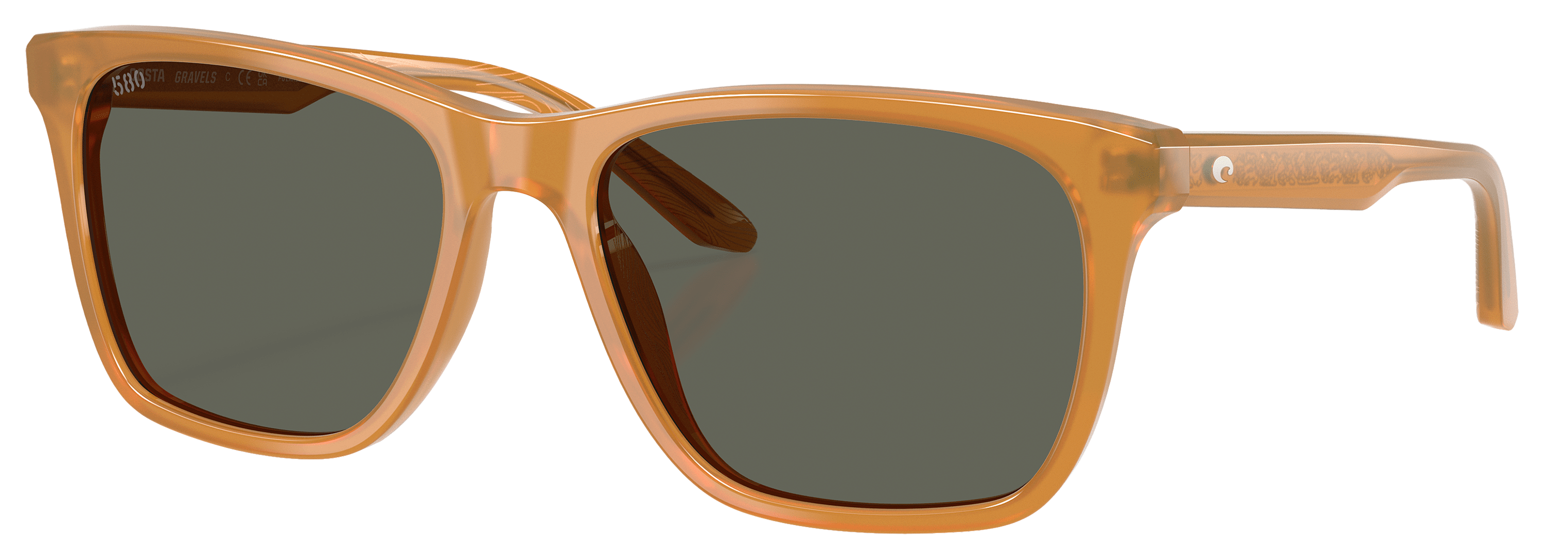 Costa Del Mar Gravels 580G Glass Polarized Sunglasses - Sun Ray/Gray - Large