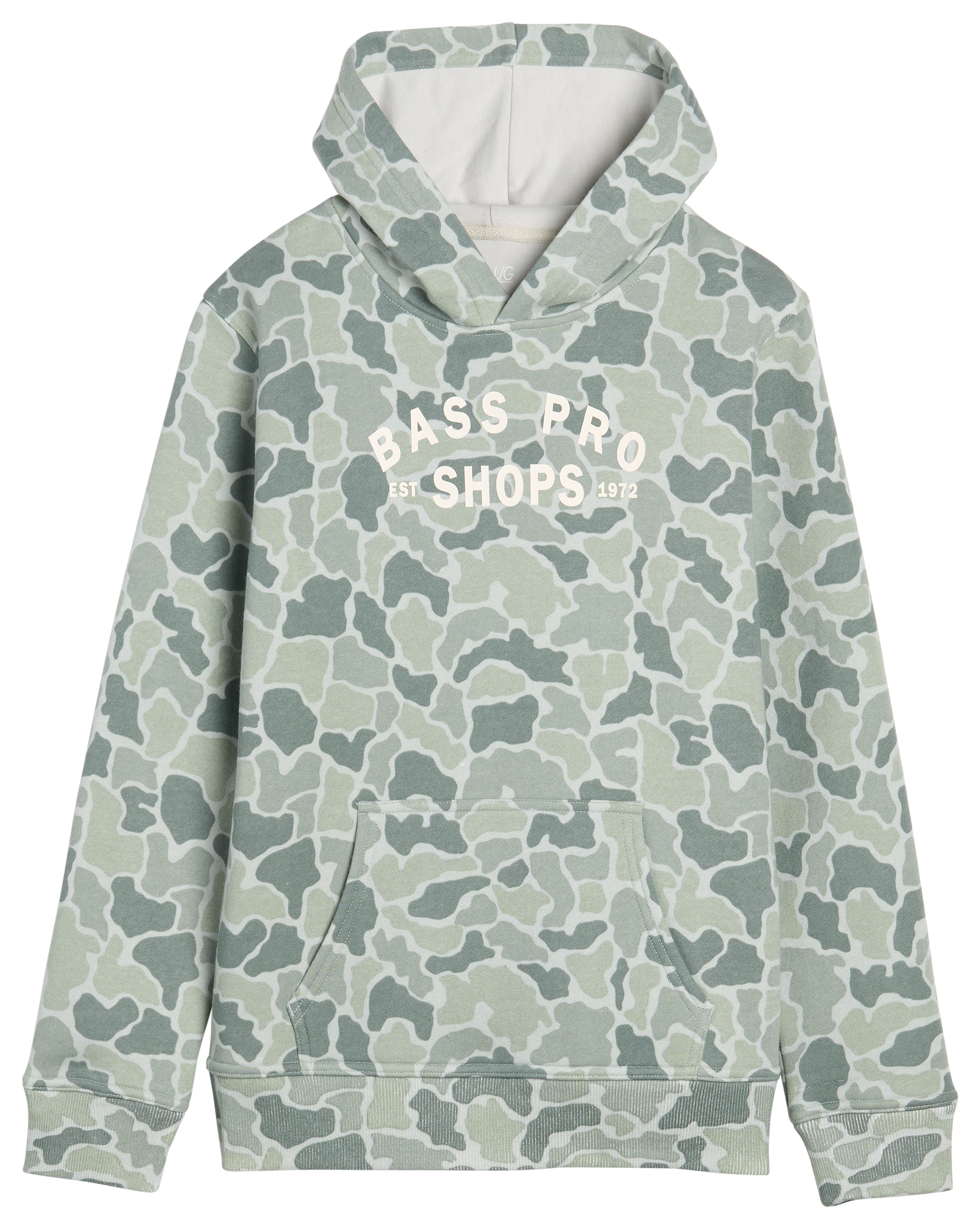 Bass Pro Shops Bass Pro Shops Faded Wash Camo Hoodie for Kids - Green Camo - $29.99 at Bass Pro Shops