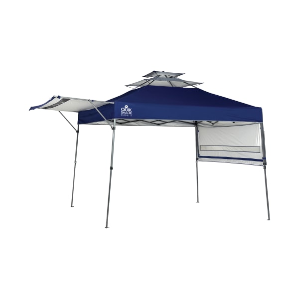Quik Shade Summit X Straight Leg Pop-Up Canopy Tent with Awnings - Blue/Graphite