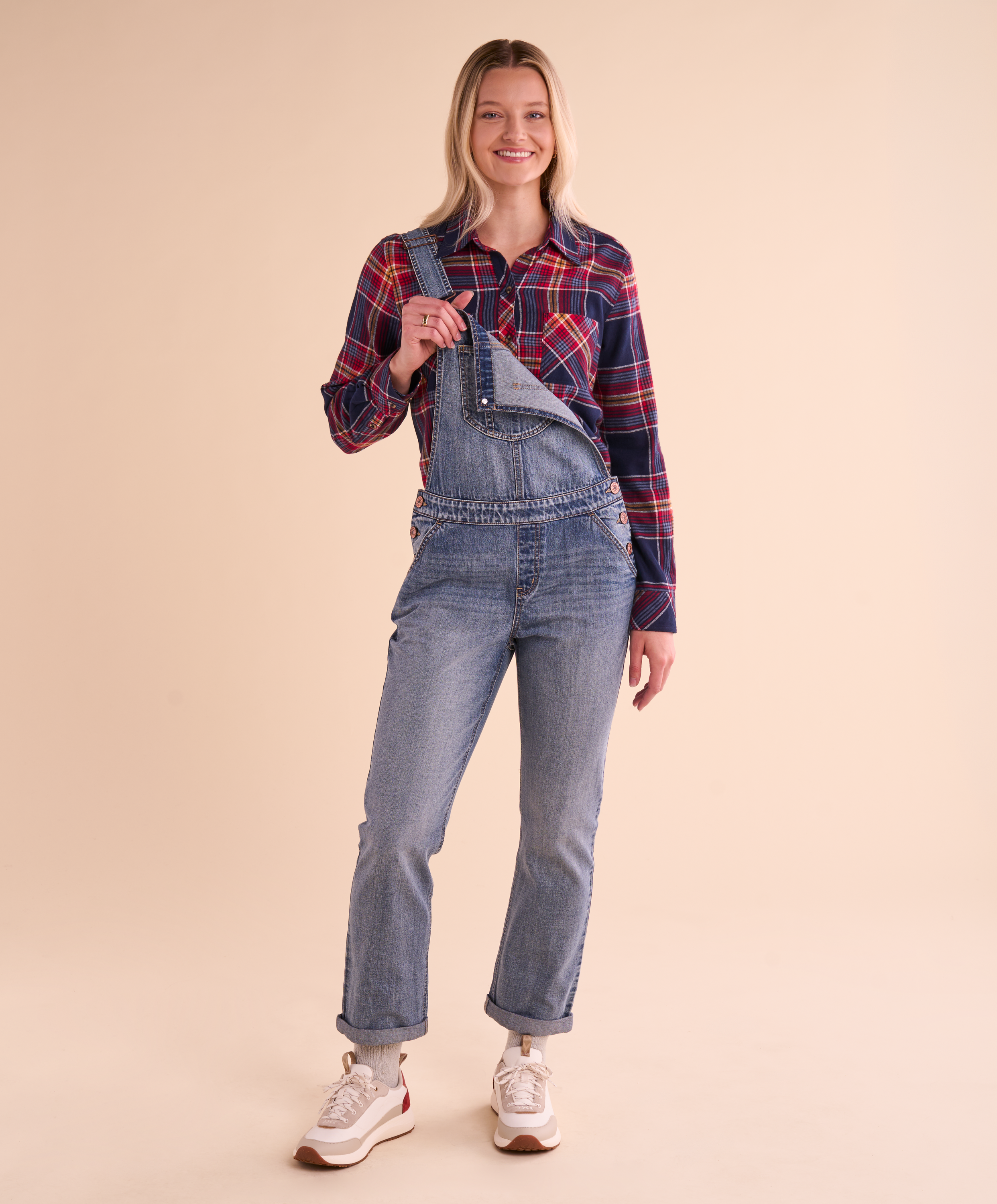 Image of Natural Reflections Luna Bay Denim Overalls