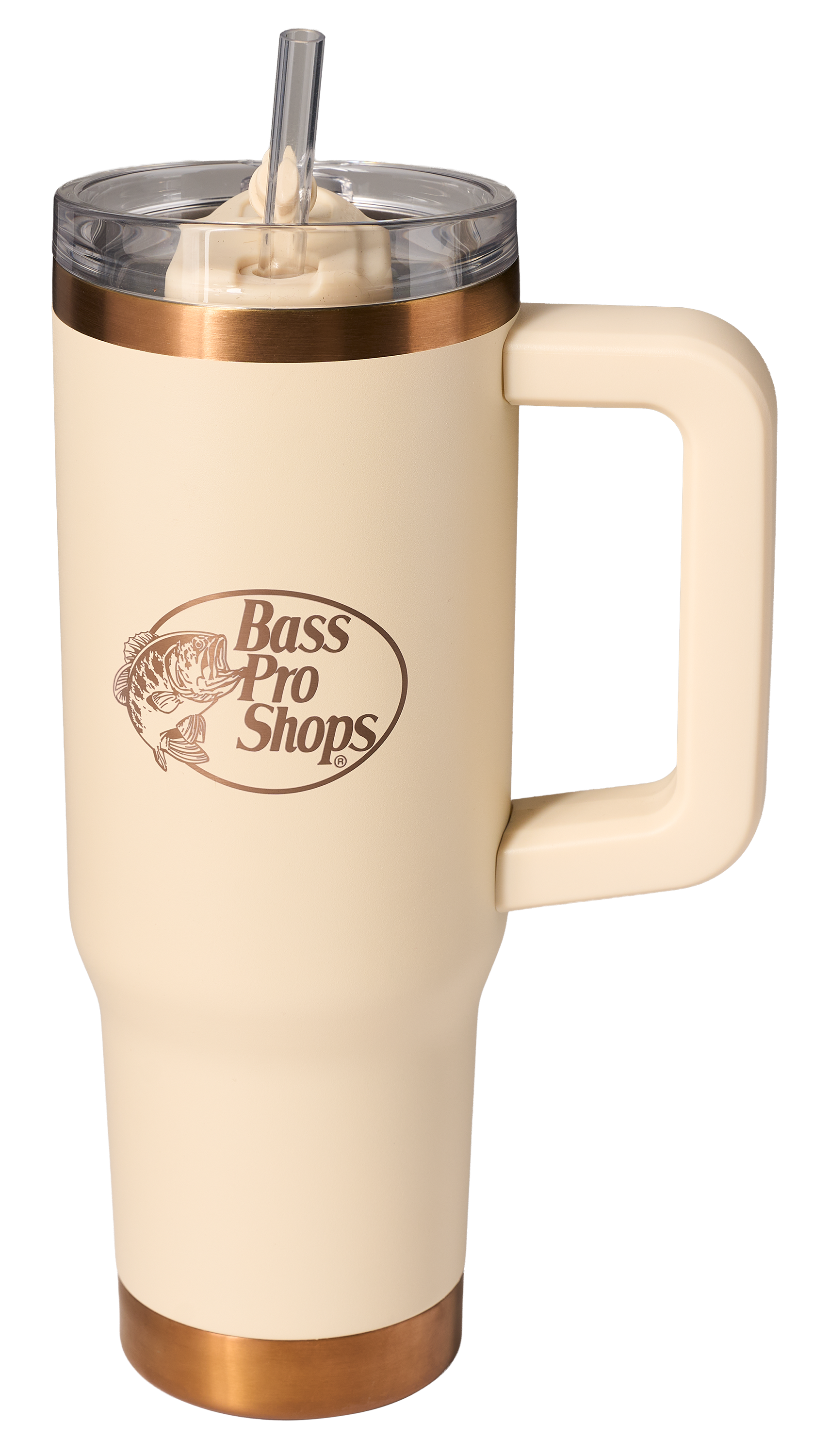 Image of Bass Pro Shops 30-oz. Mug with Slider Lid and Straw - Macadamia