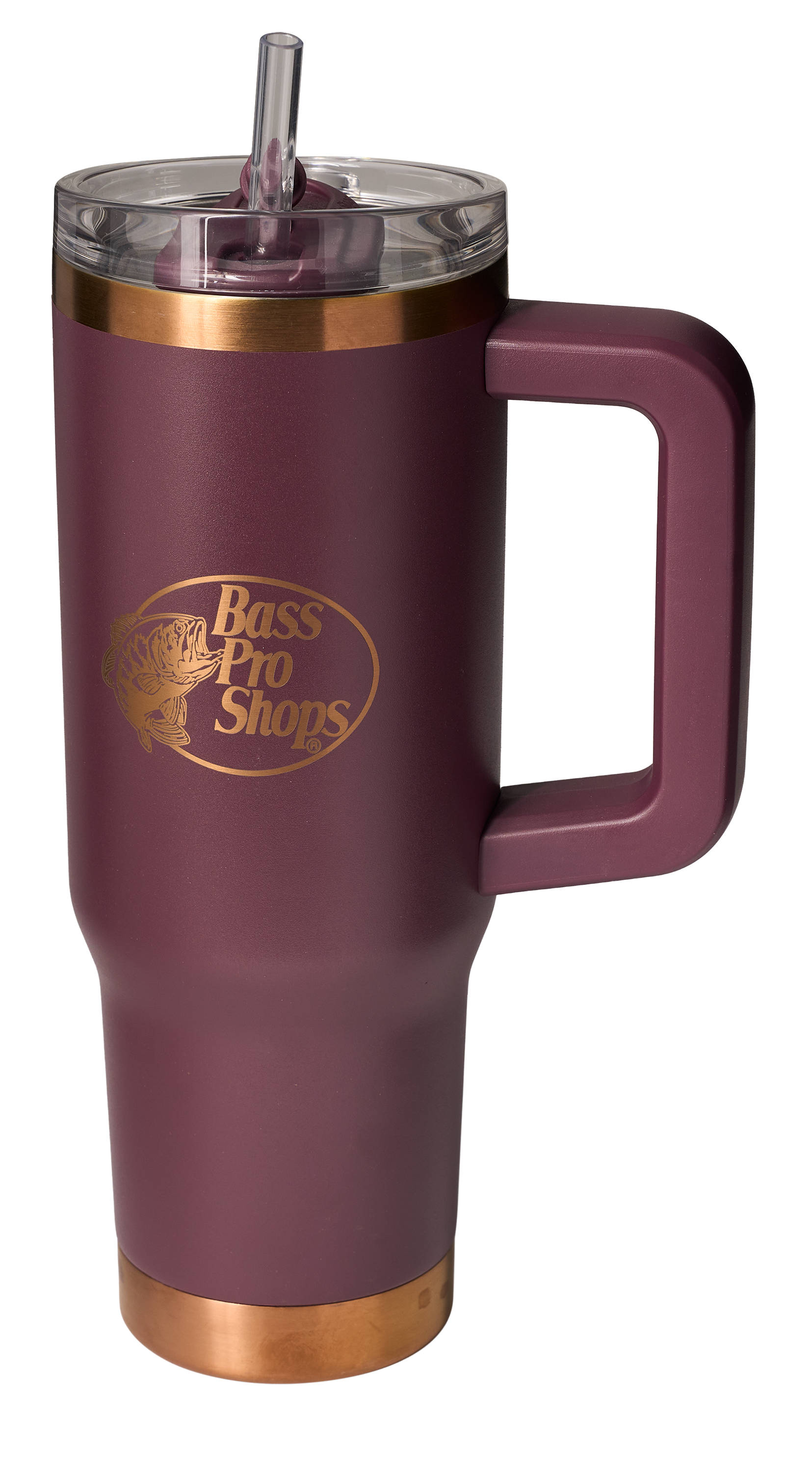 Image of Bass Pro Shops 30-oz. Mug with Slider Lid and Straw - Vineyard Wine