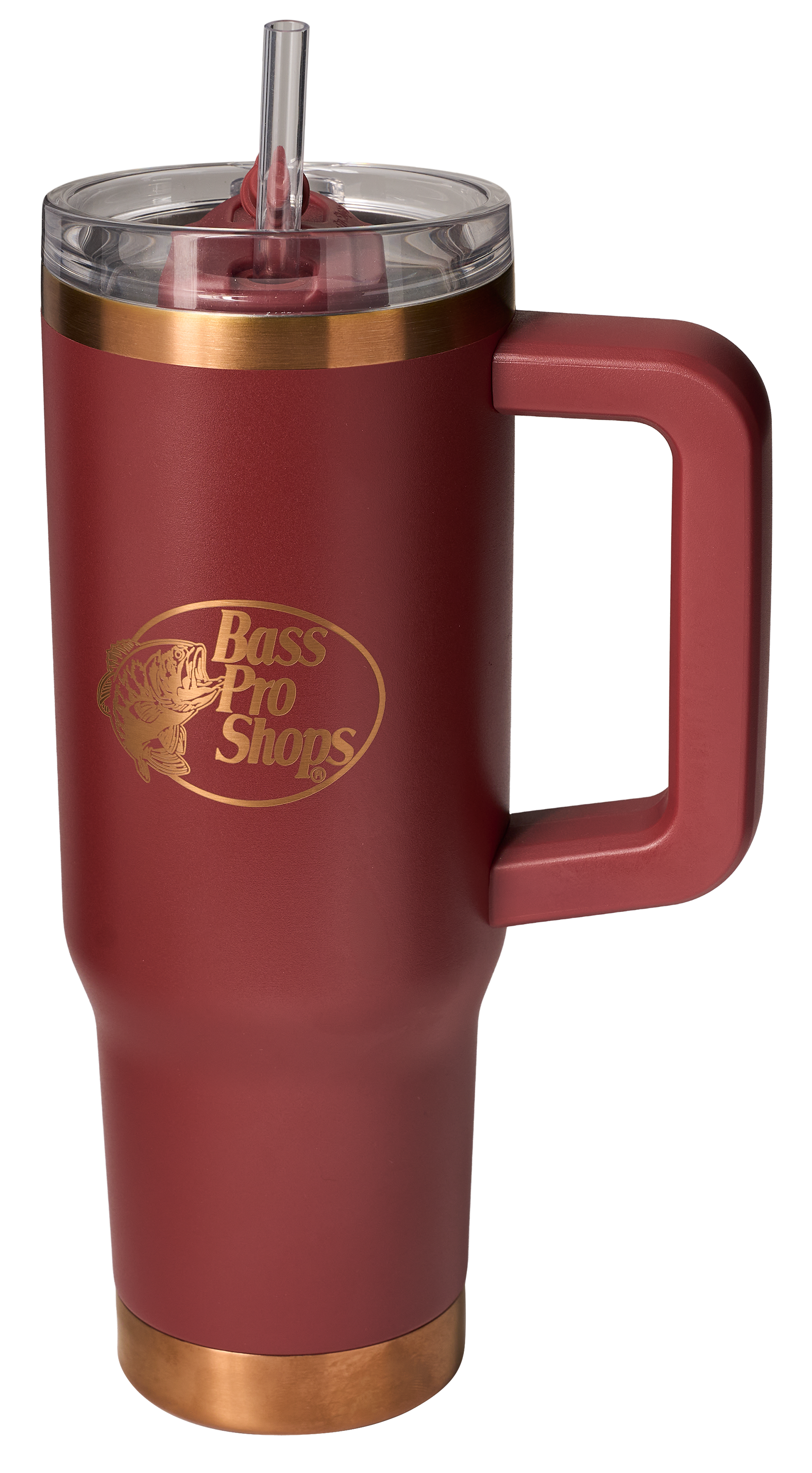 Image of Bass Pro Shops 30-oz. Mug with Slider Lid and Straw - Chocolate