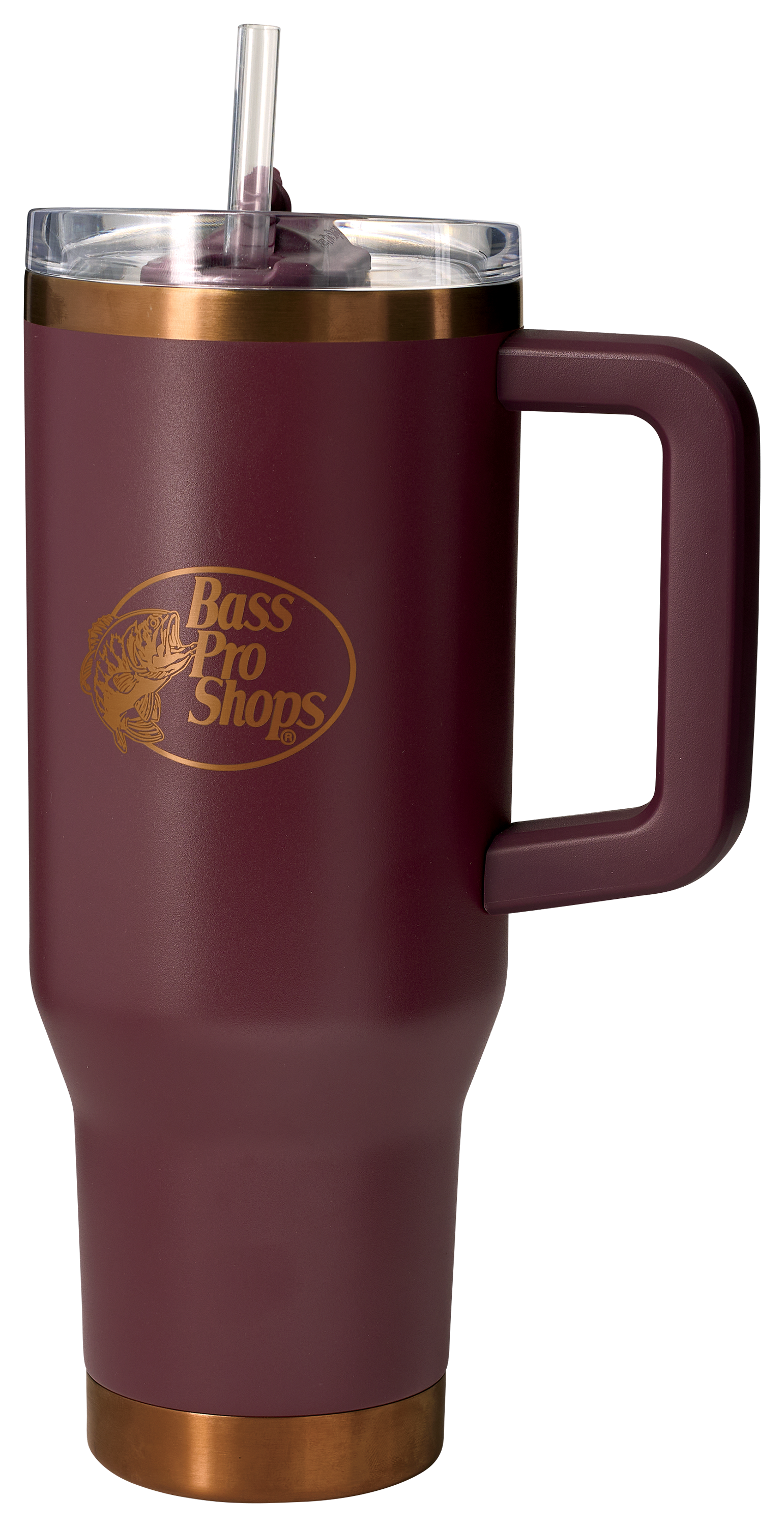 Image of Bass Pro Shops 40-oz. Mug with Slider Lid and Straw - Vineyard Wine