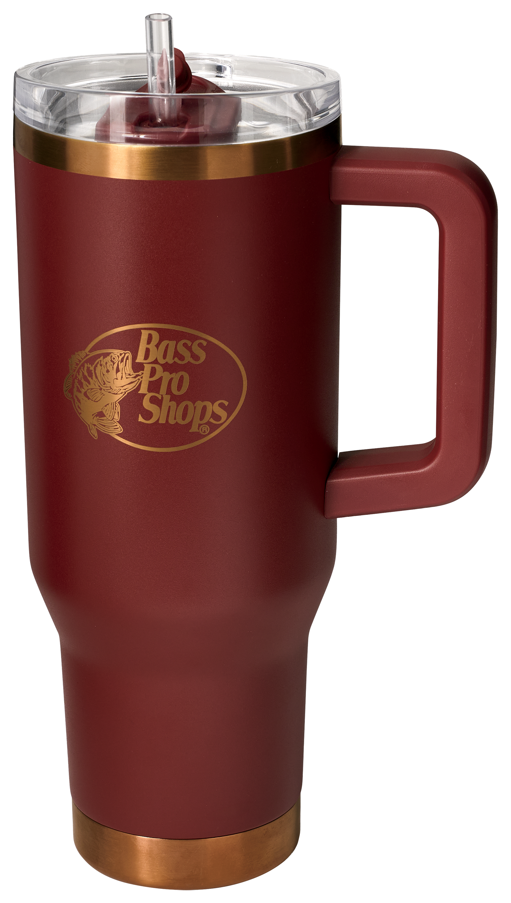 Image of Bass Pro Shops 40-oz. Mug with Slider Lid and Straw - Chocolate