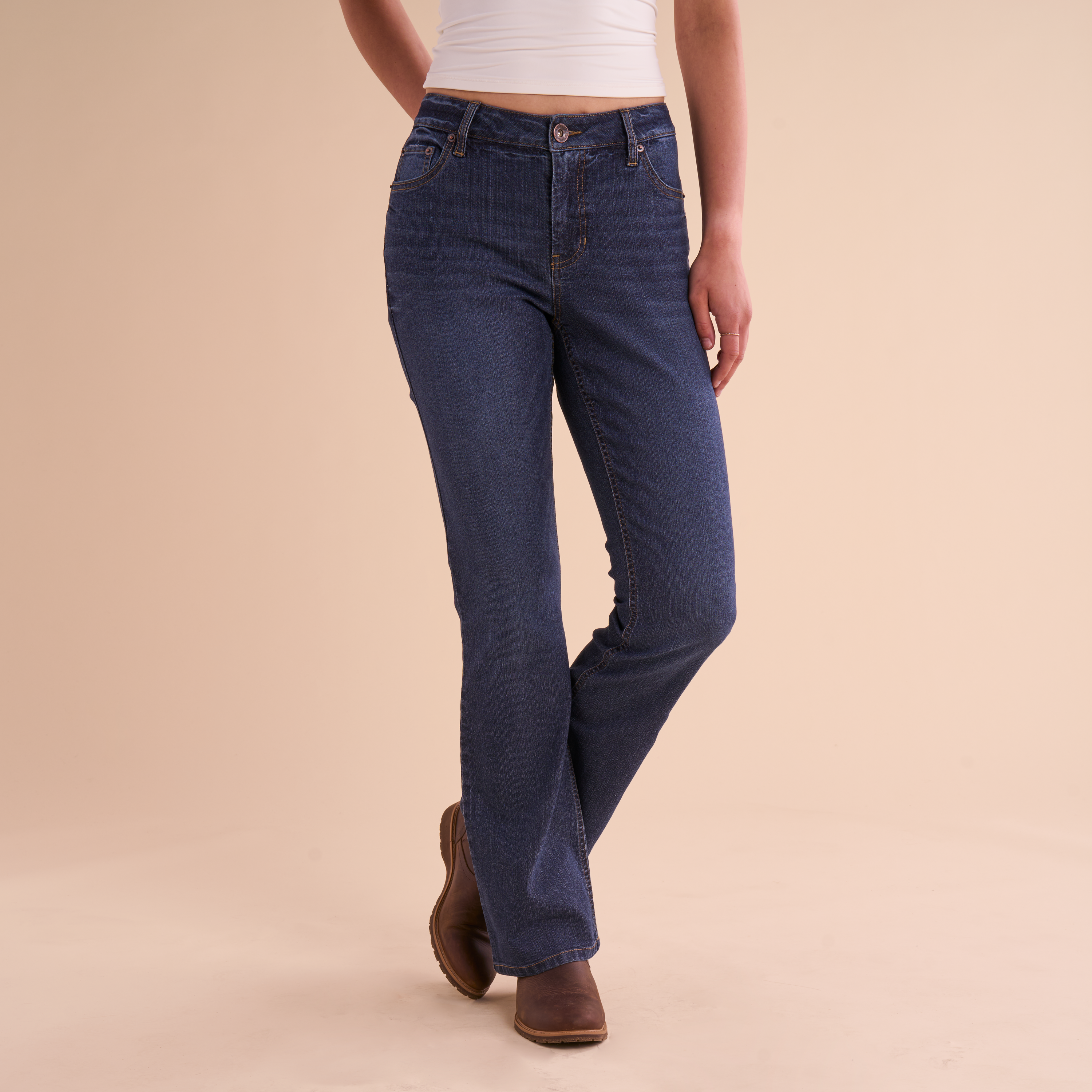 Natural Reflections Natural Reflections Bootcut Jeans for Ladies - Dark Wash - $29.99 at Bass Pro Shops