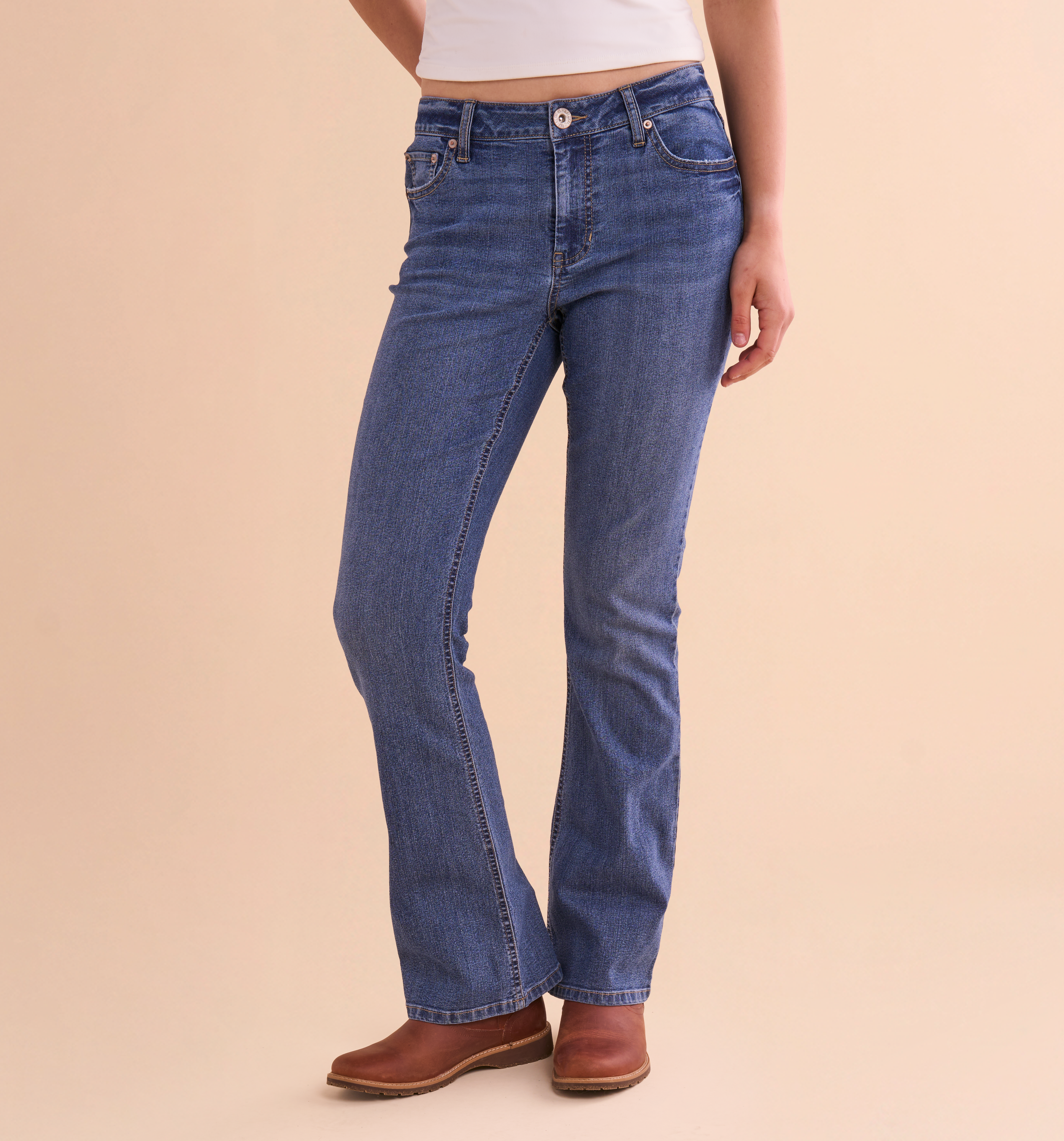 Natural Reflections Natural Reflections Bootcut Jeans for Ladies - Medium Wash - $29.99 at Bass Pro Shops