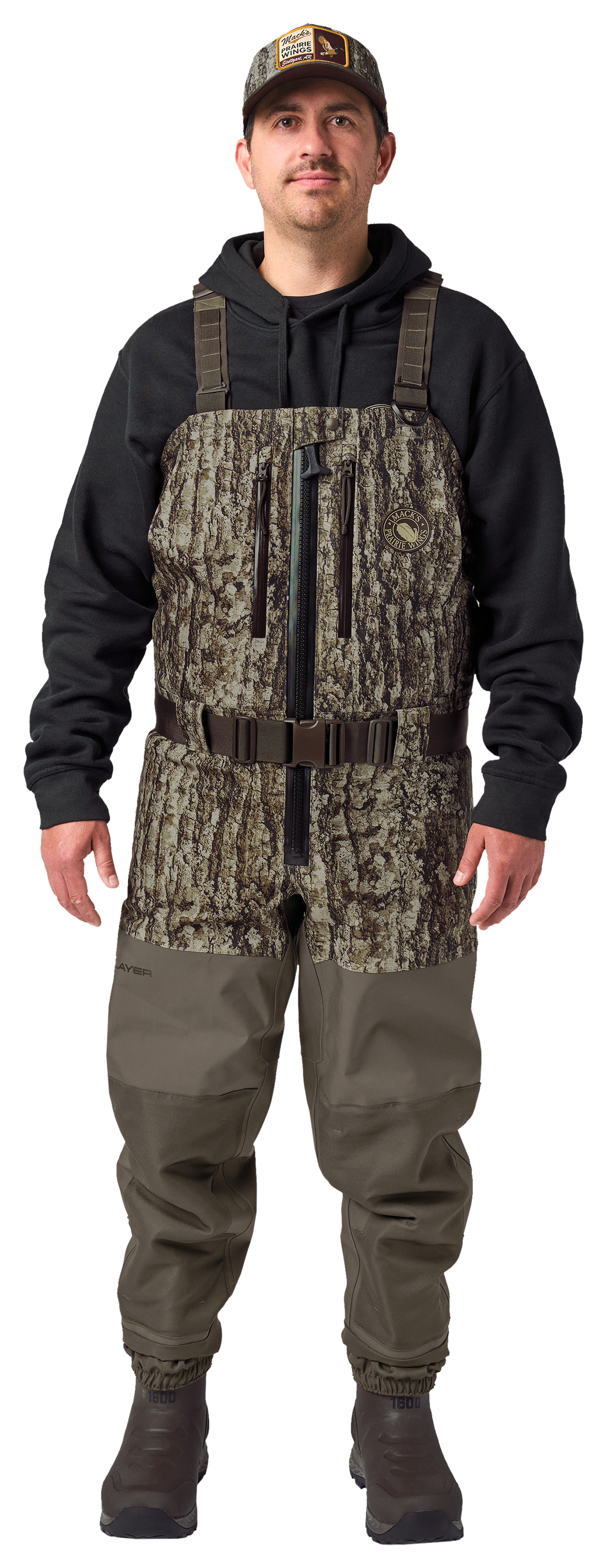 Mack's Prairie Wings Mack's Prairie Wings Roc Roe Front-Zip Hunting Waders for Men - True Timber Shadowbark - $549.99 at Bass Pro Shops
