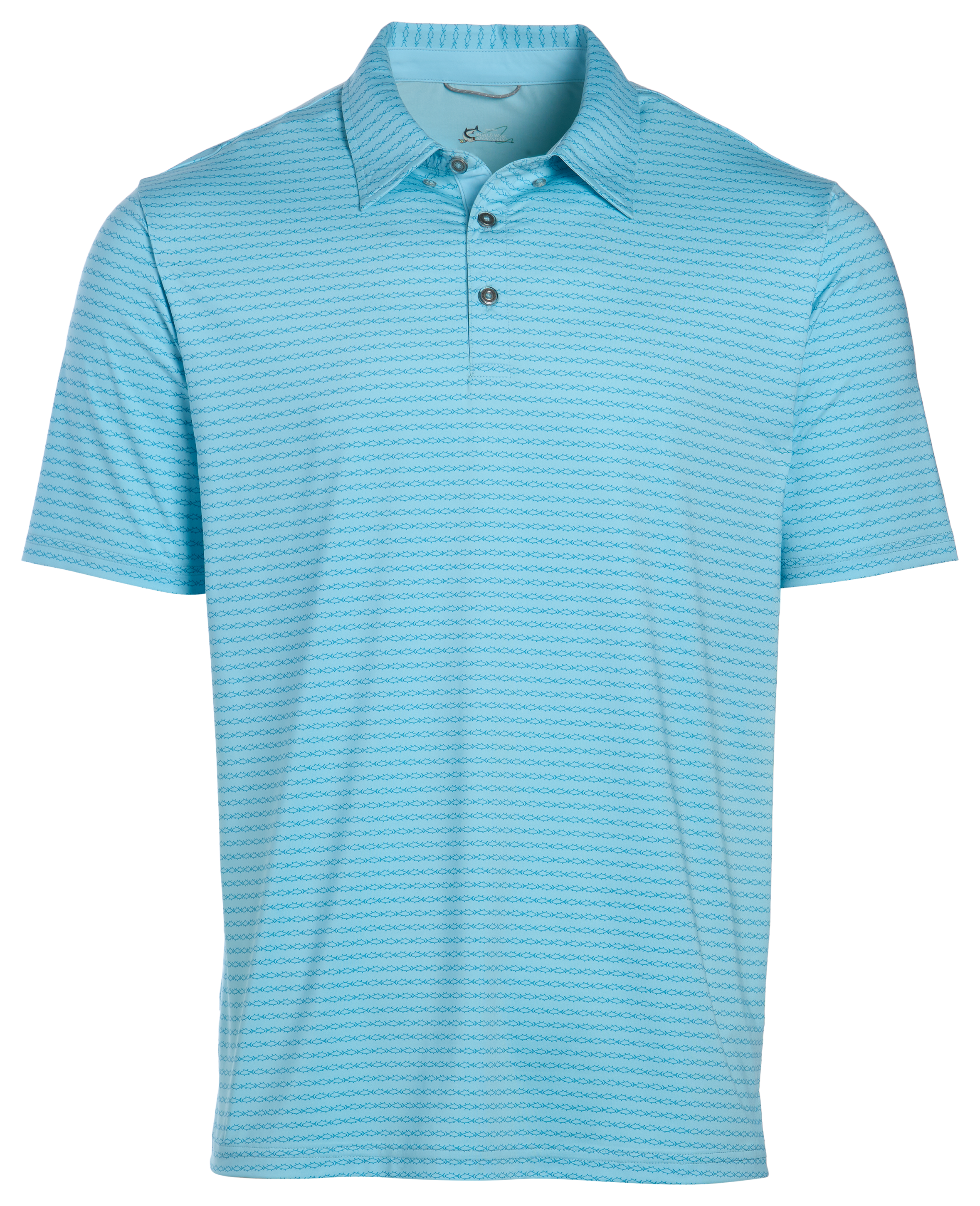 Image of World Wide Sportsman Tarpon Flats Polo - Cooling Vapors Tuna Stripe