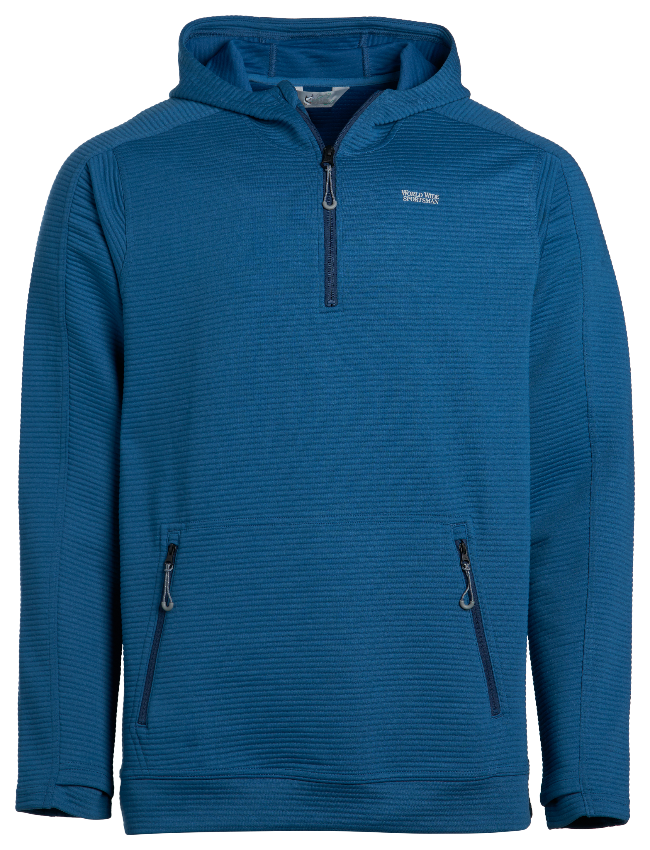 World Wide Sportsman Tech Hooded Quarter-Zip Pullover - Dark Blue