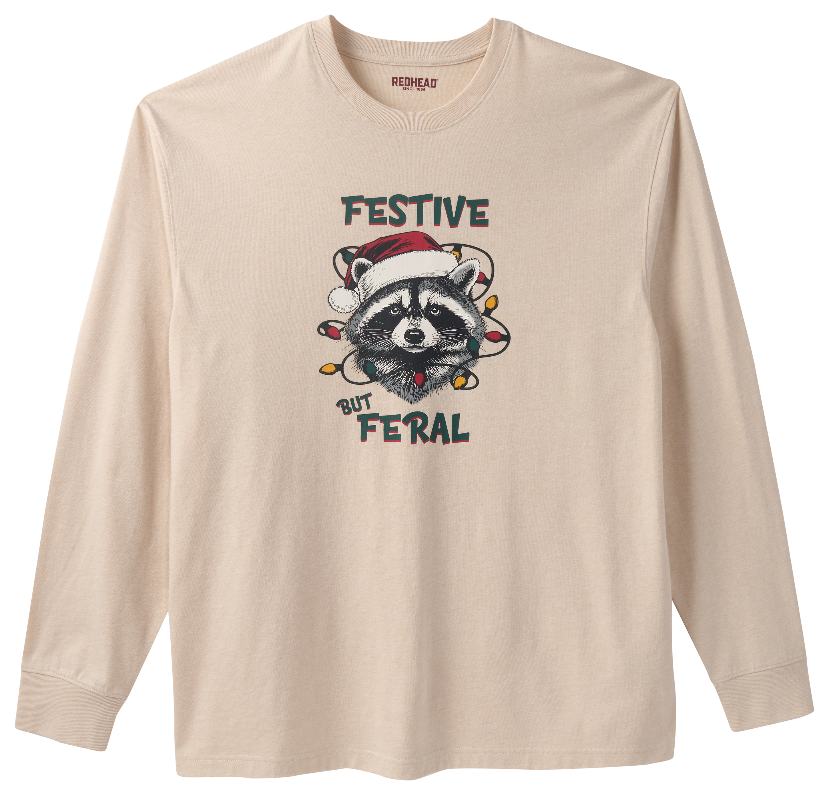 RedHead Festive But Feral Holiday Graphic Long-Sleeve T-Shirt - Festive But Feral