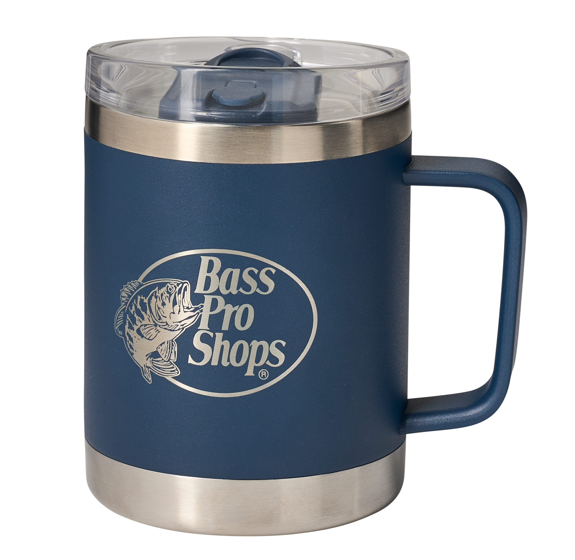 Image of Bass Pro Shops 14-oz. Ceramic-Lined Coffee Mug with Multifunction Lid - Navy