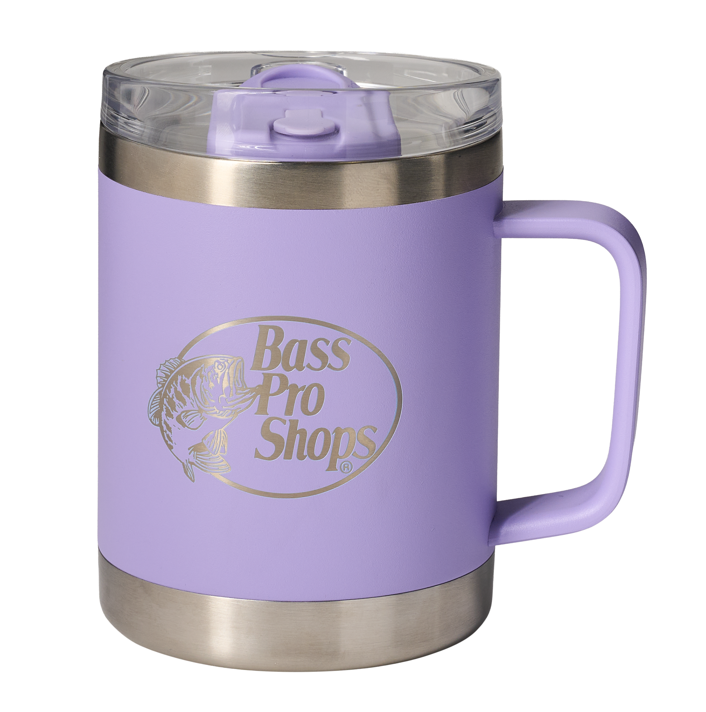 Image of Bass Pro Shops 14-oz. Ceramic-Lined Coffee Mug with Multifunction Lid - Lavender