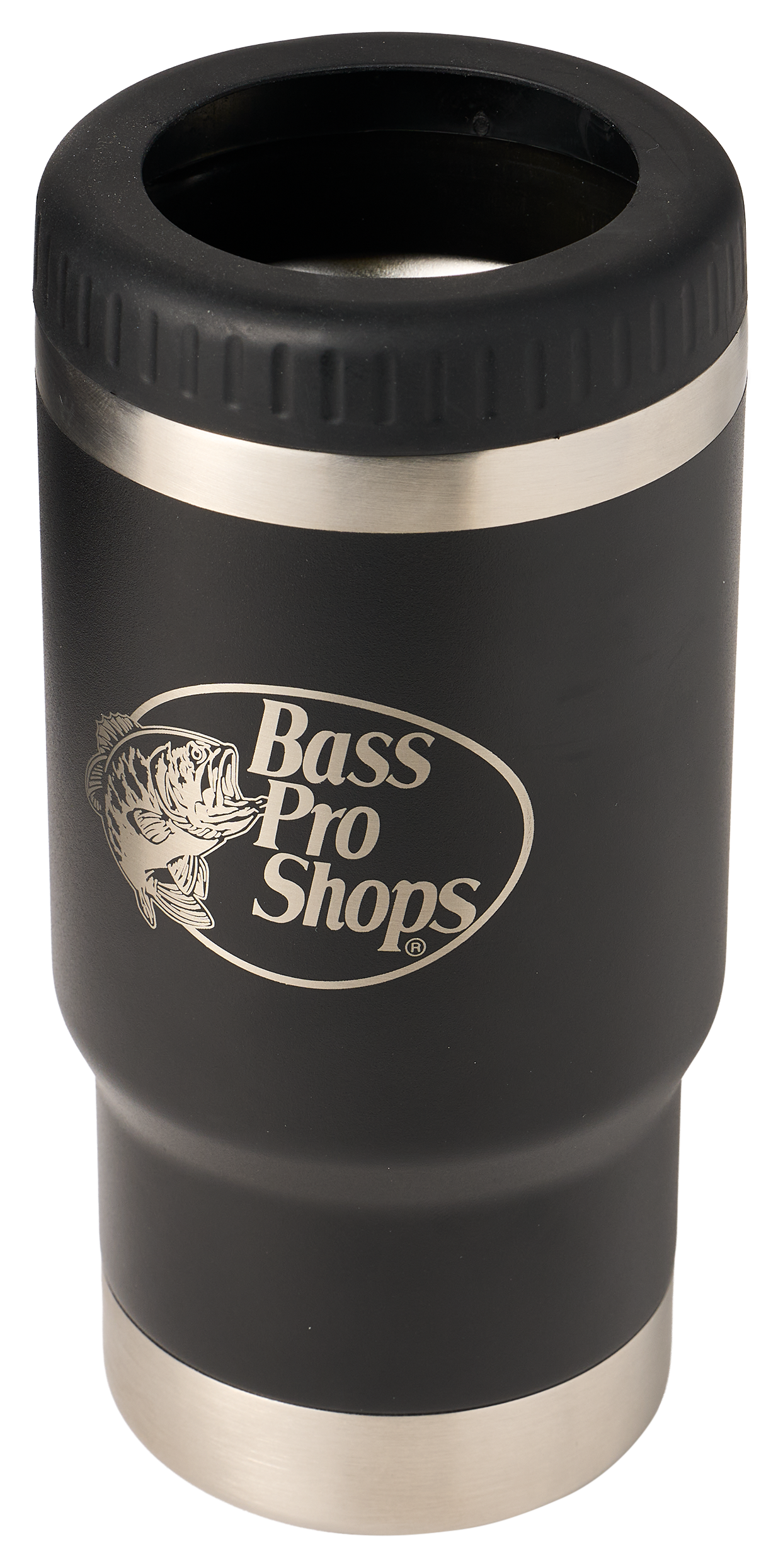 Image of Bass Pro Shops 3-in-1 Can Cooler with Bottle Opener - Black