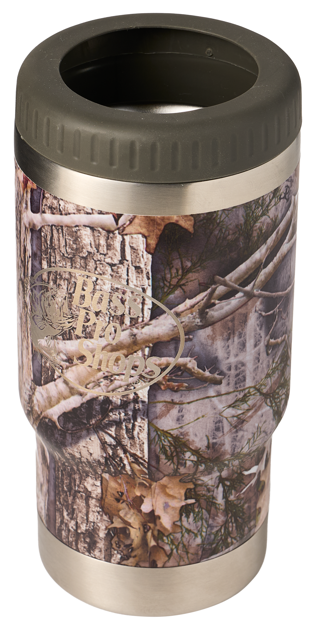 Image of Bass Pro Shops 3-in-1 Can Cooler with Bottle Opener - TrueTimber Kanati