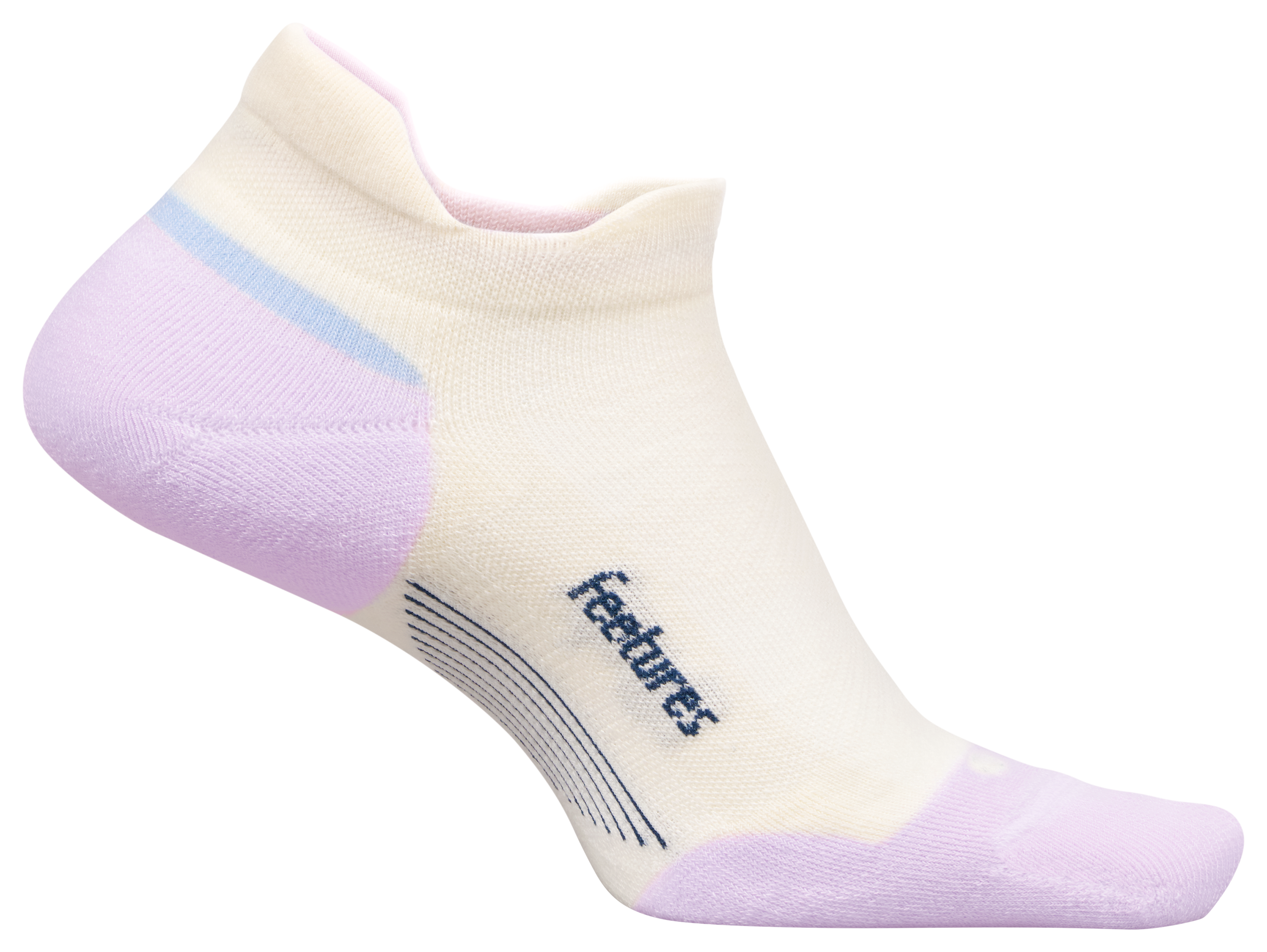 Image of Feetures Elite Max Cushion Tab Ankle Socks for Women - Lilac Breeze