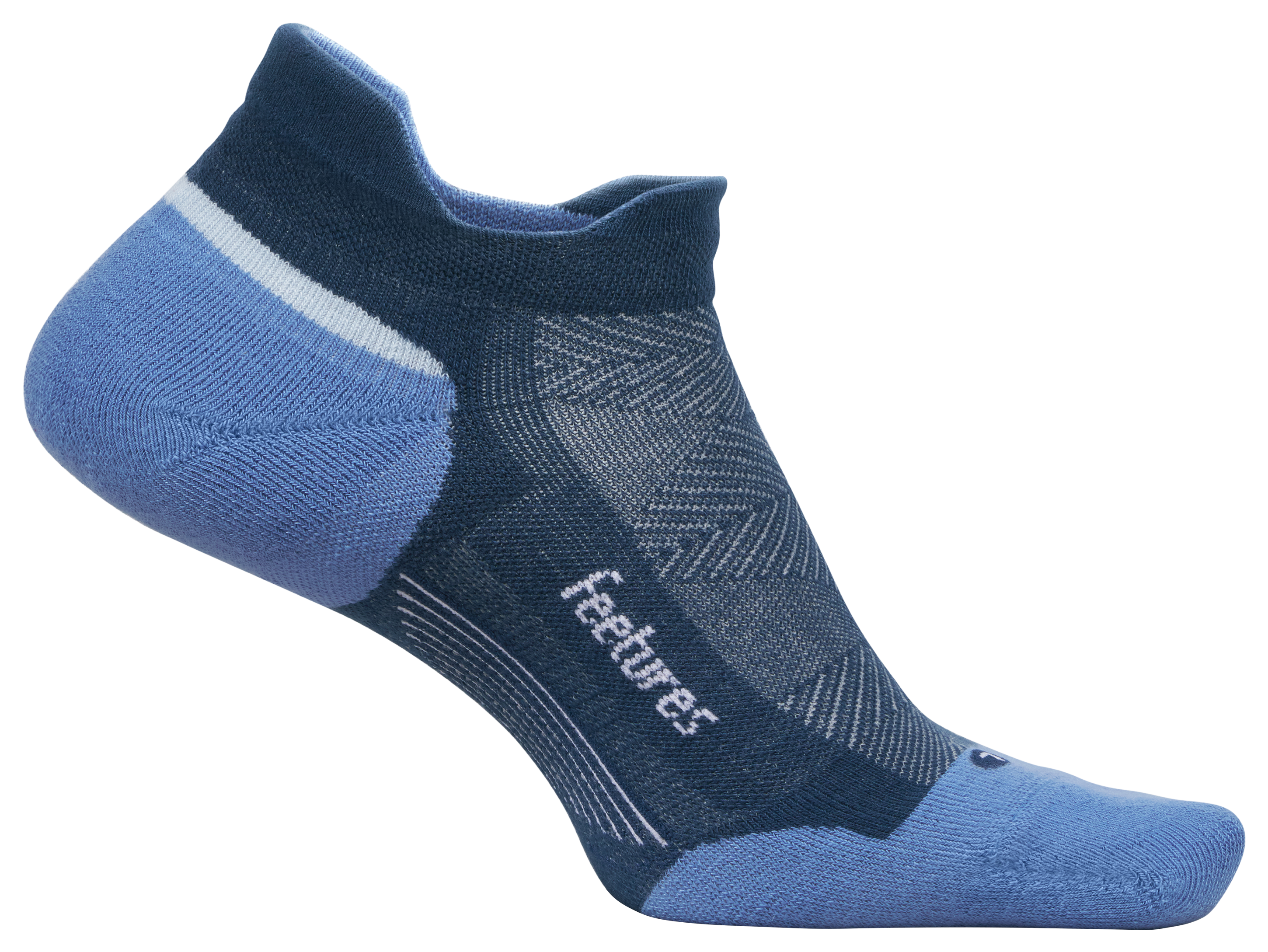 Image of Feetures Elite Max Cushion Tab Ankle Socks for Men - Blue Wave