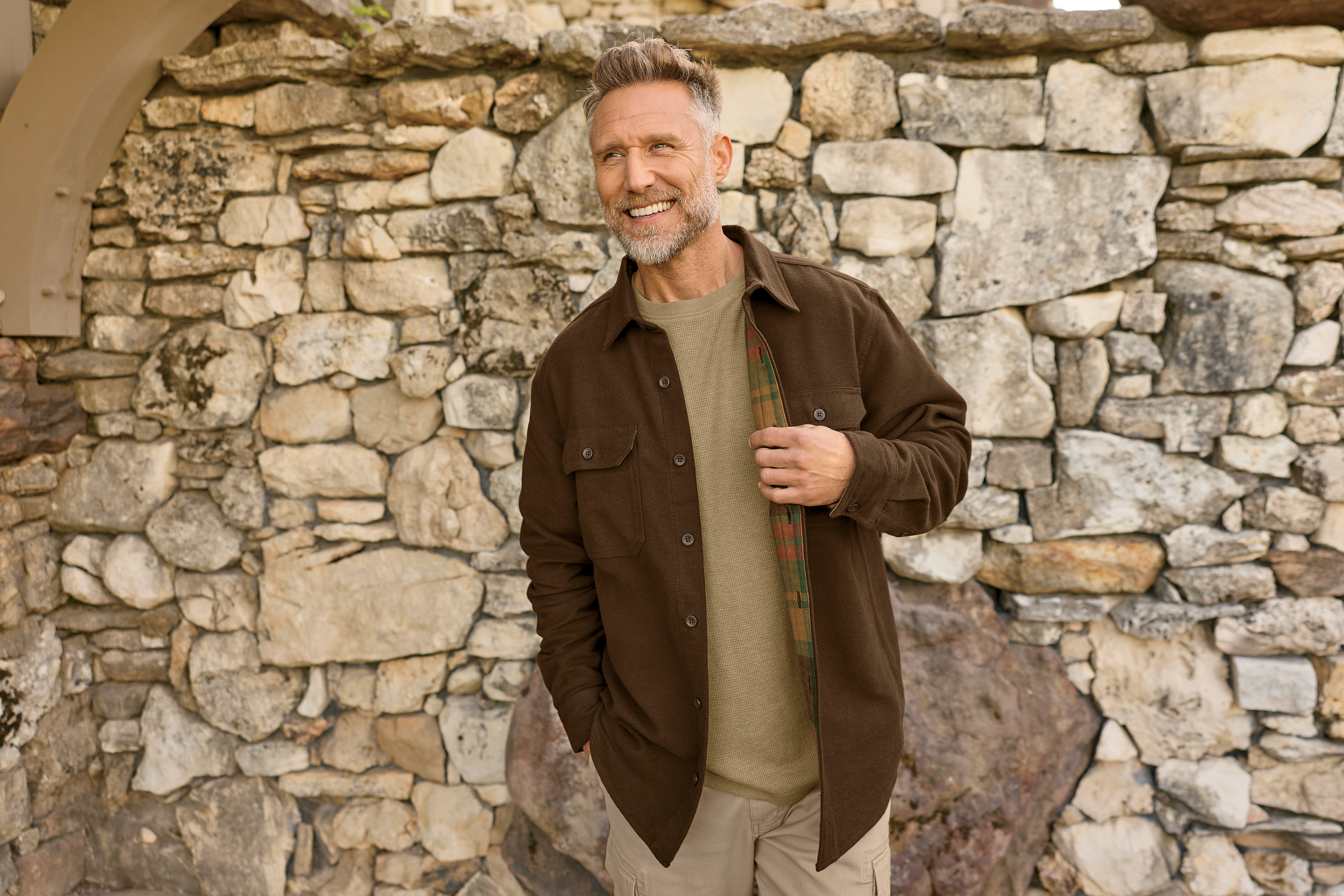 Image of RedHead Creekside Flannel-Lined Overshirt - Java