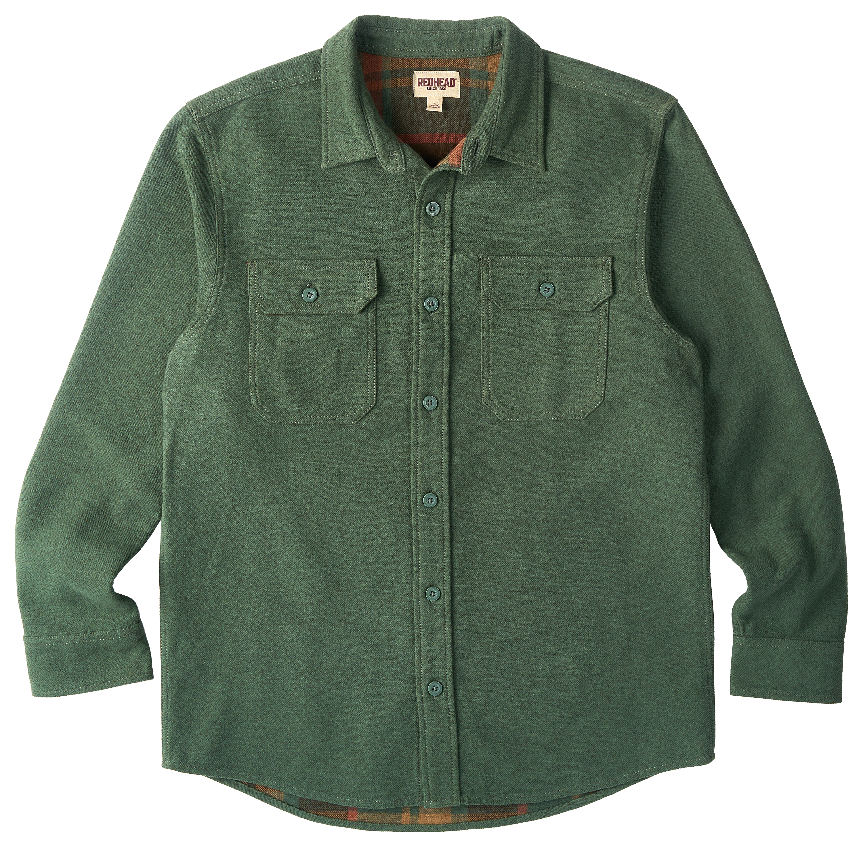 Image of RedHead Creekside Flannel-Lined Overshirt - Cilantro