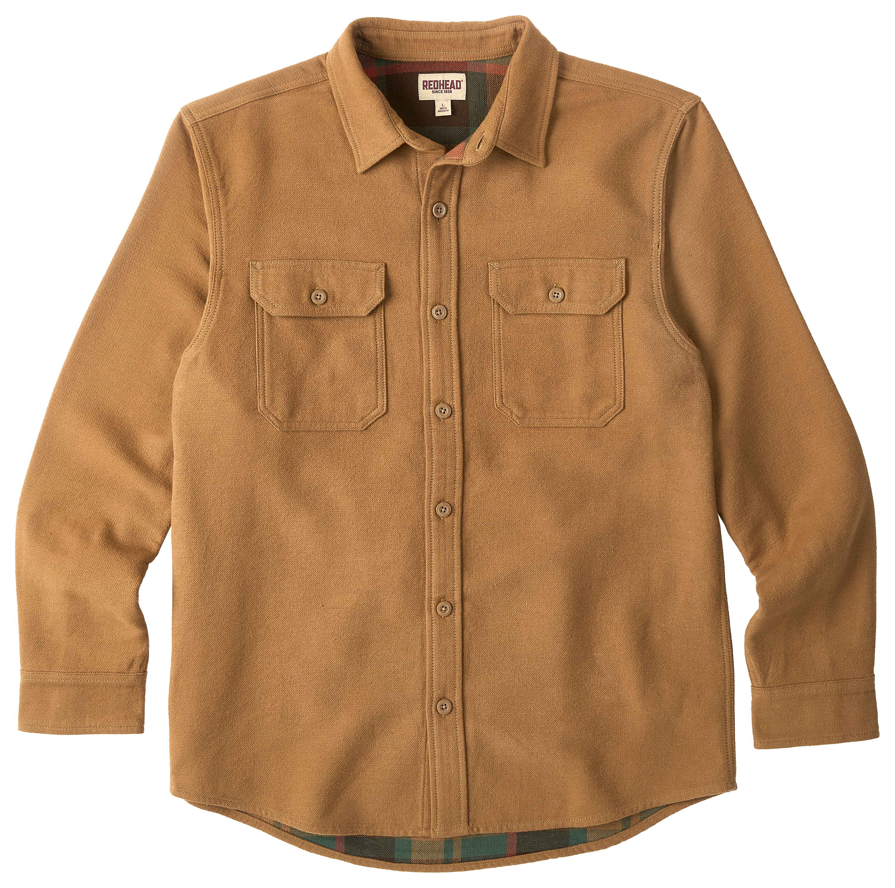 Image of RedHead Creekside Flannel-Lined Overshirt - Ermine