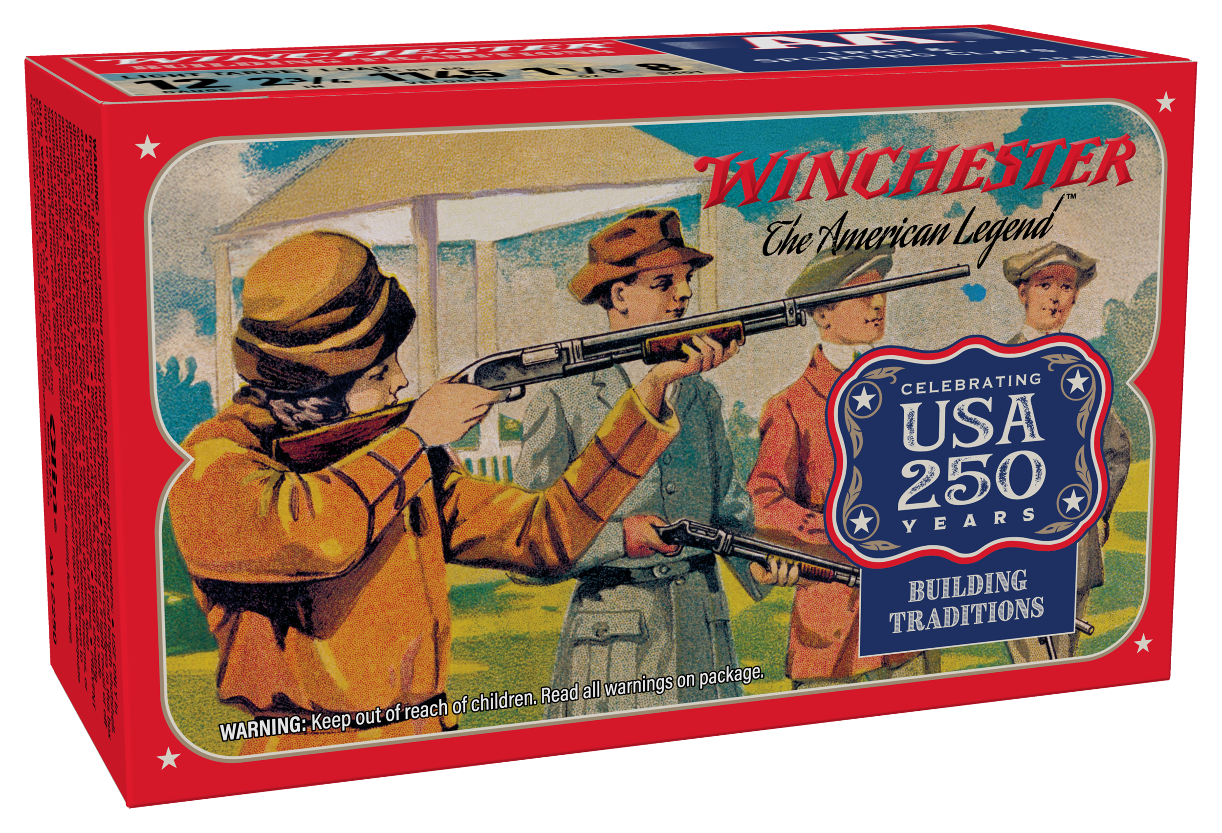 Image of "Winchester AA 250th Anniversary Edition 12-Ga 2.75"" 1-1/8 oz. Lead Shotshells"