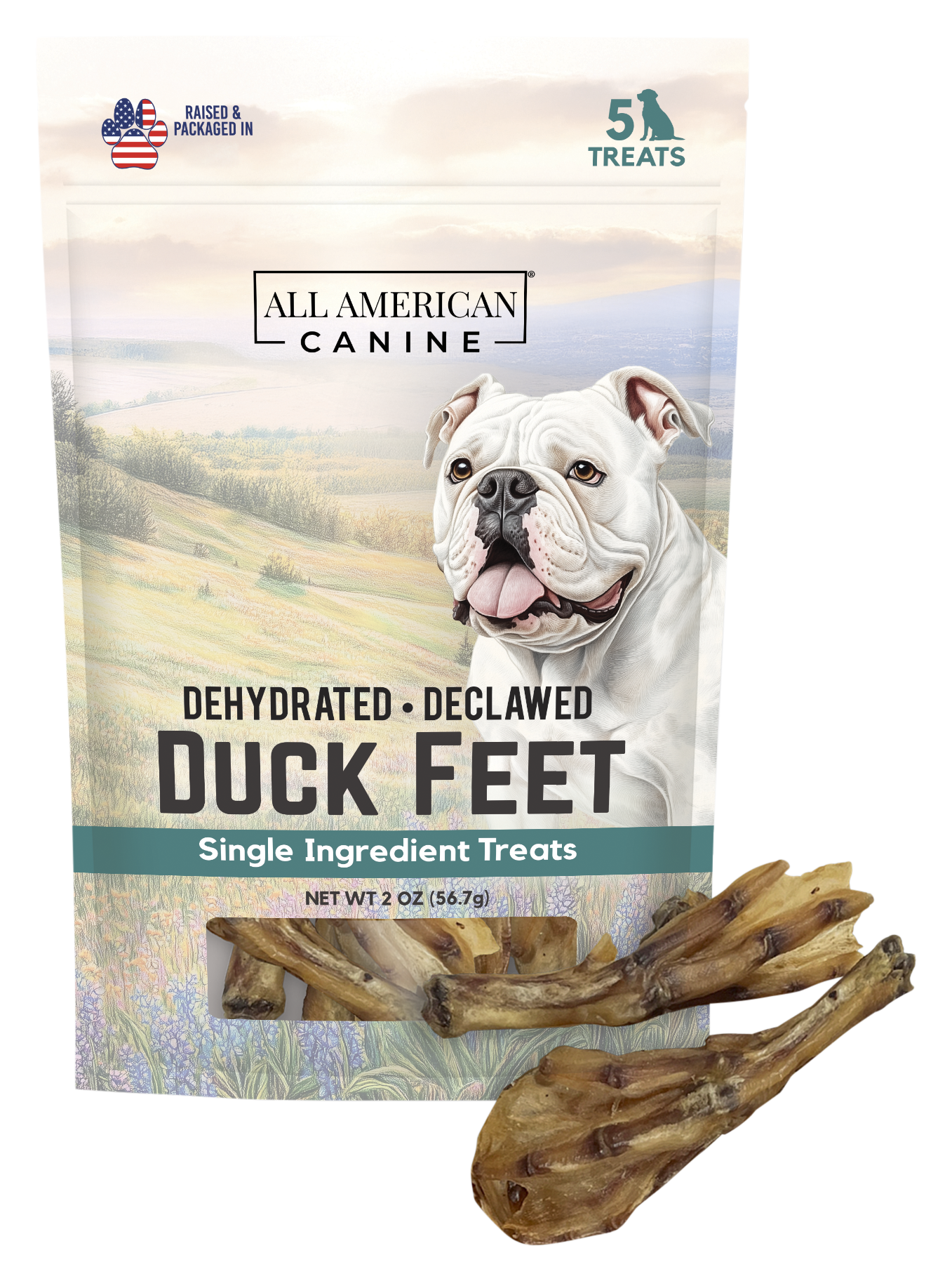 Image of All American Canine Dehydrated Duck Feet - 5 Count