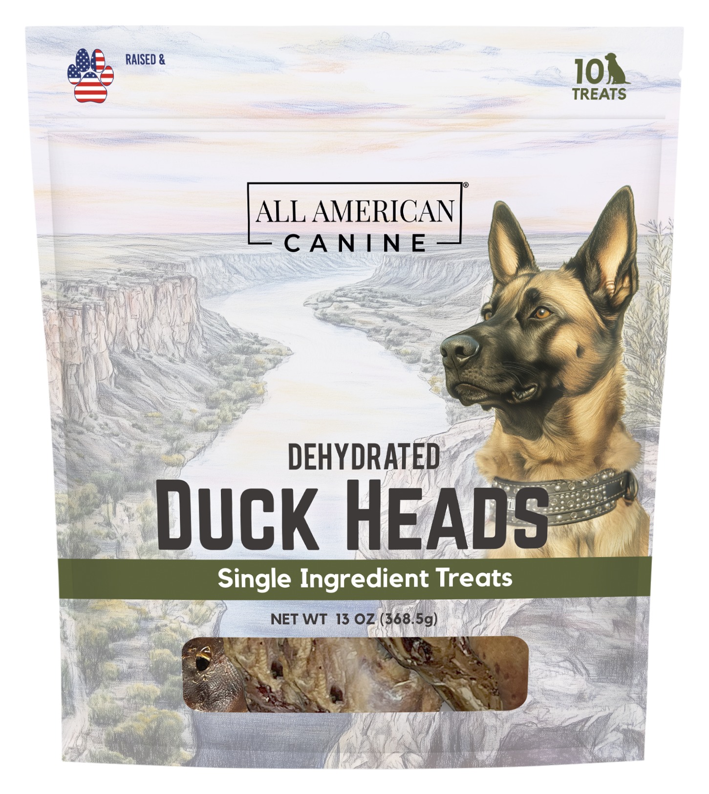 Image of All American Canine Dehydrated Duck Heads
