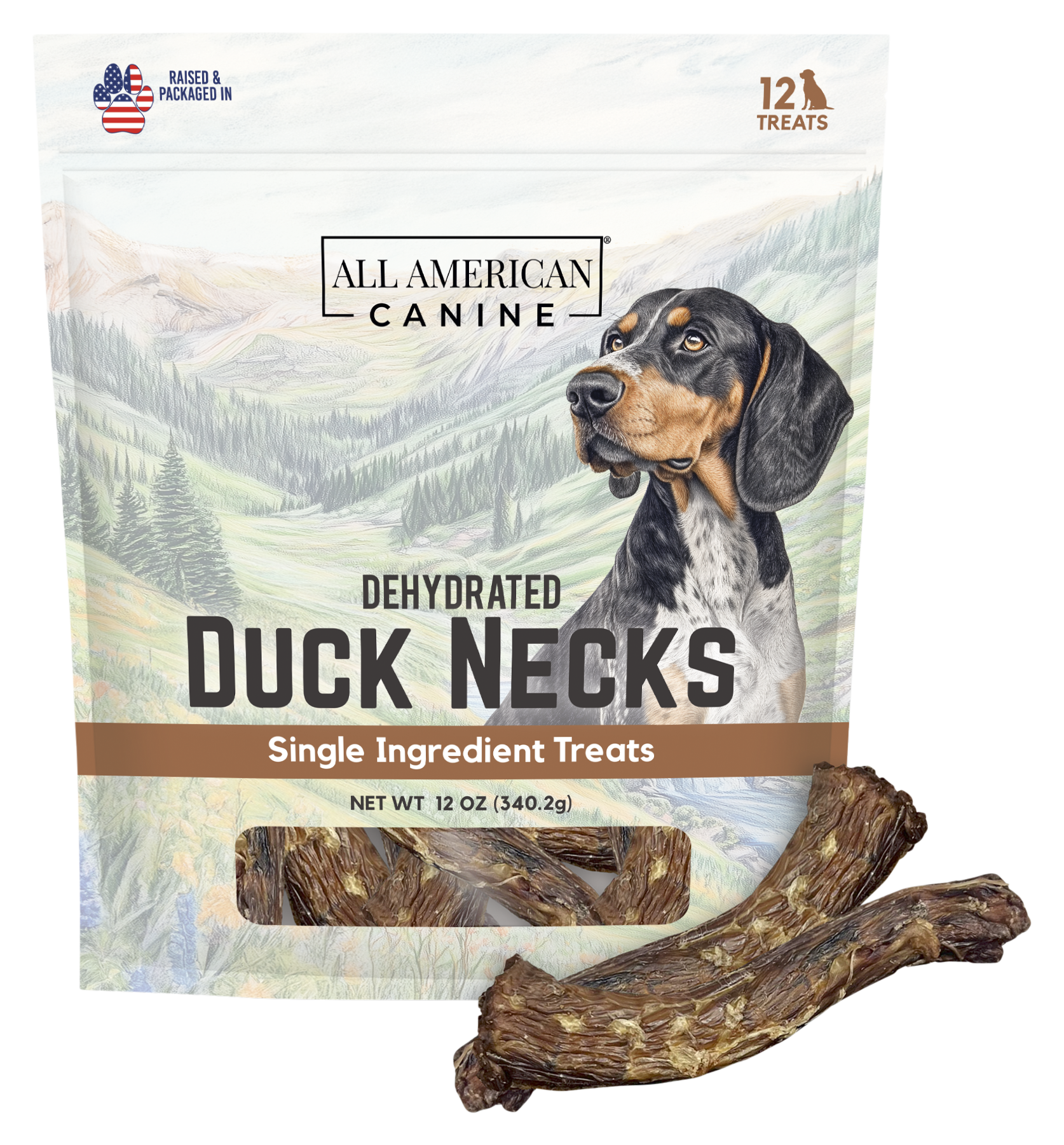 Image of All American Canine Dehydrated Duck Neck Treats
