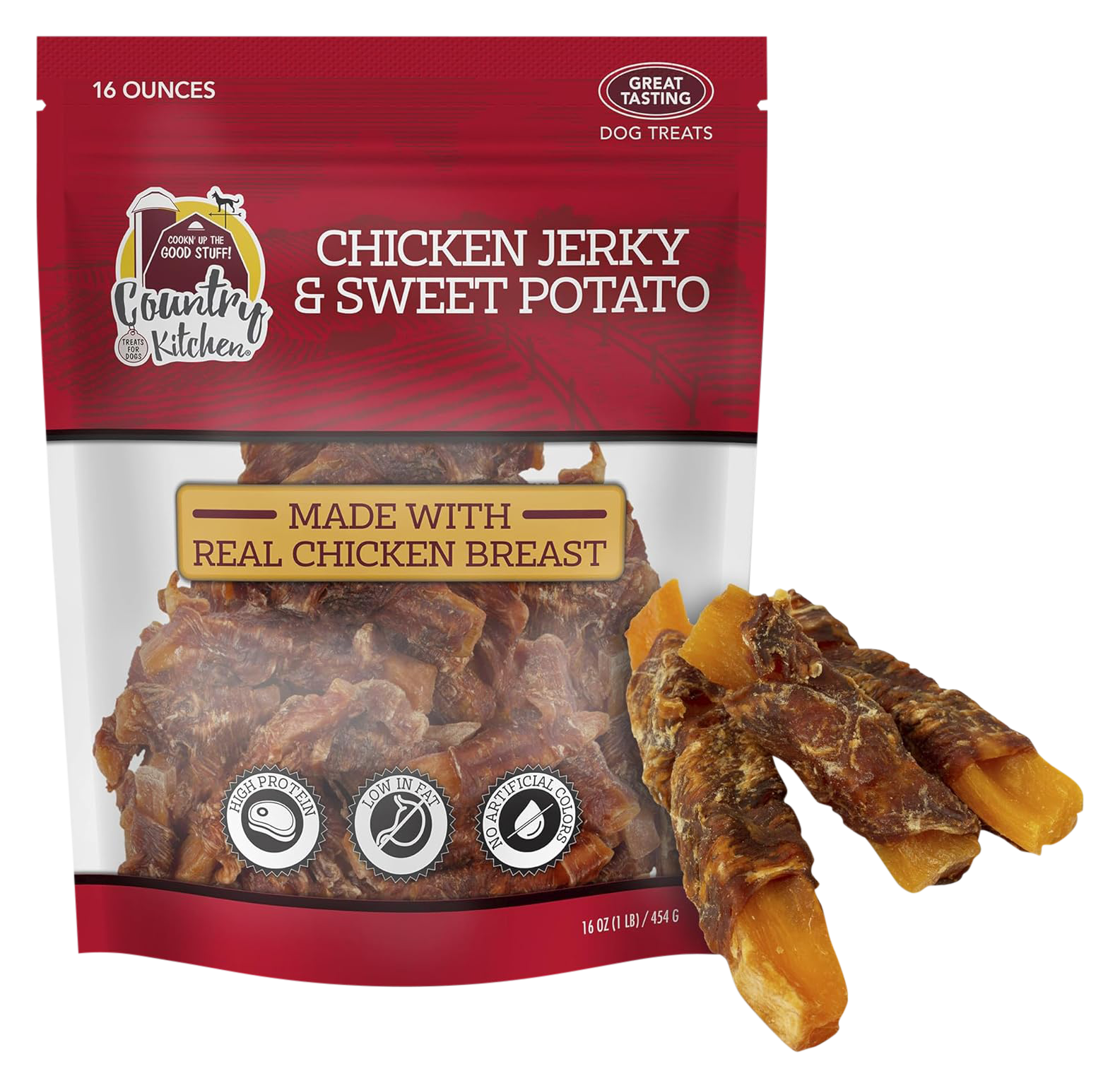 Country Kitchen Chicken Jerky and Sweet Potato Dog Treat